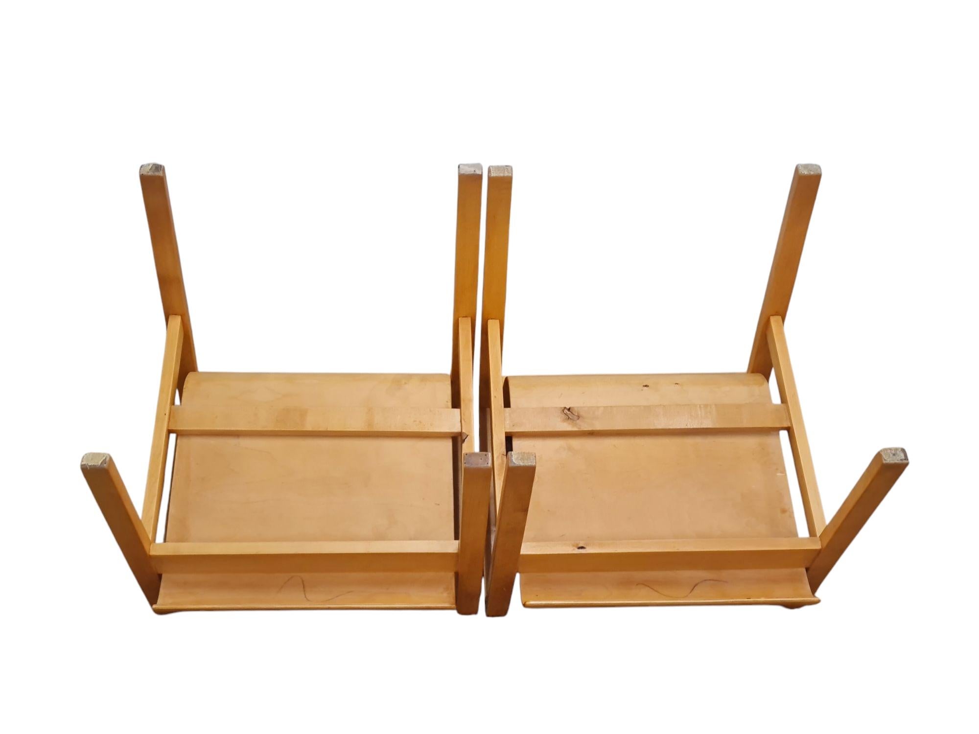 Alvar Aalto Flursesselpaar Modell 403 in Honey Birke, Artek 1950er Jahre im Zustand „Gut“ im Angebot in Helsinki, FI