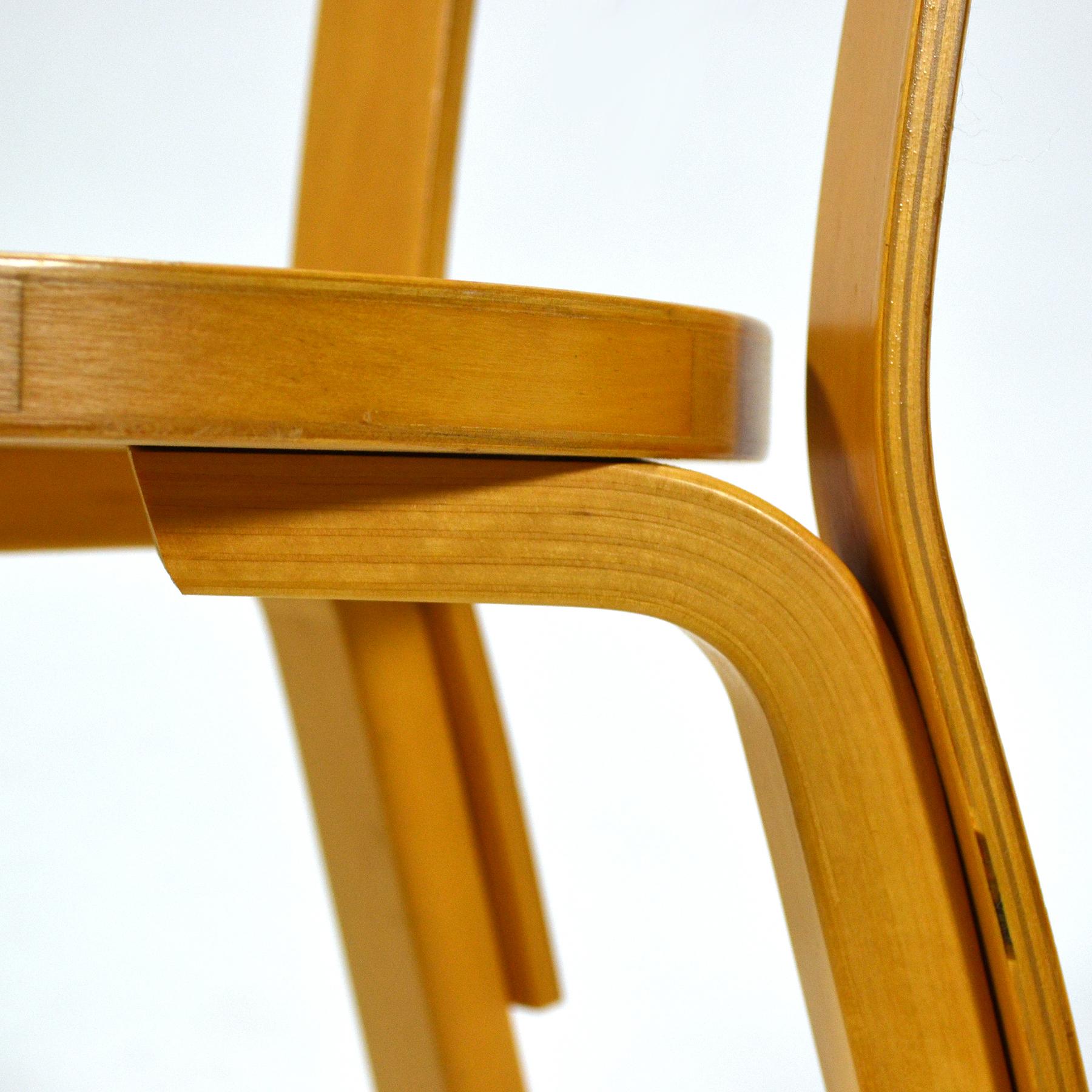 Alvar Aalto Pair of Model 66 Chairs In Good Condition In Highland, IN