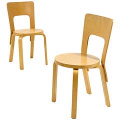 Alvar Aalto Pair of Model 66 Chairs
