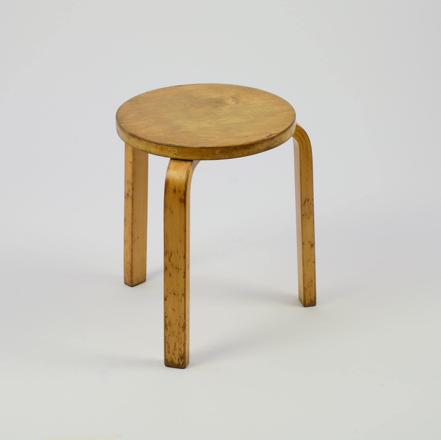 Alvar Aalto, Pair of Stacking Stools Model 60, Designed, 1933 In Good Condition In London, GB