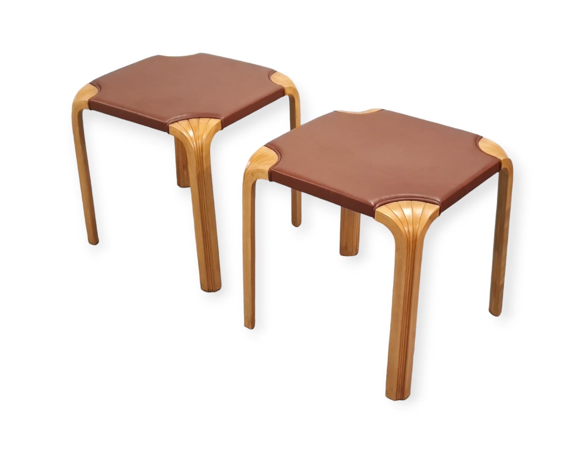 This stool was designed by Alvar Aalto for Artek originally in the 1950s. We have noticed throughout  the years that this stool has been often used as a bed side table. It can also be used as a table or as a flower stand for example. A simple and