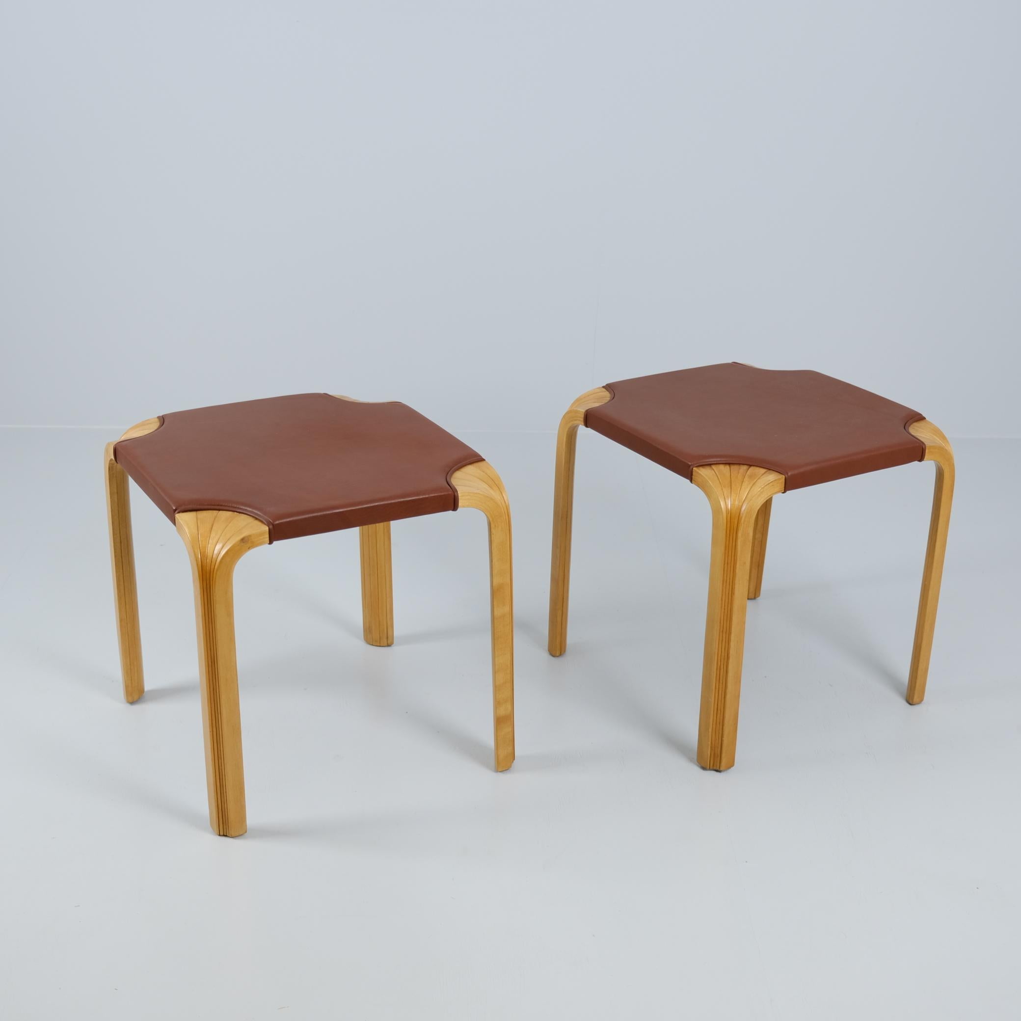 This stool was designed by Alvar Aalto for Artek originally in the 1950s. We have noticed throughout  the years that this stool has been often used as a bed side table. It can also be used as a table or as a flower stand for example. A simple and