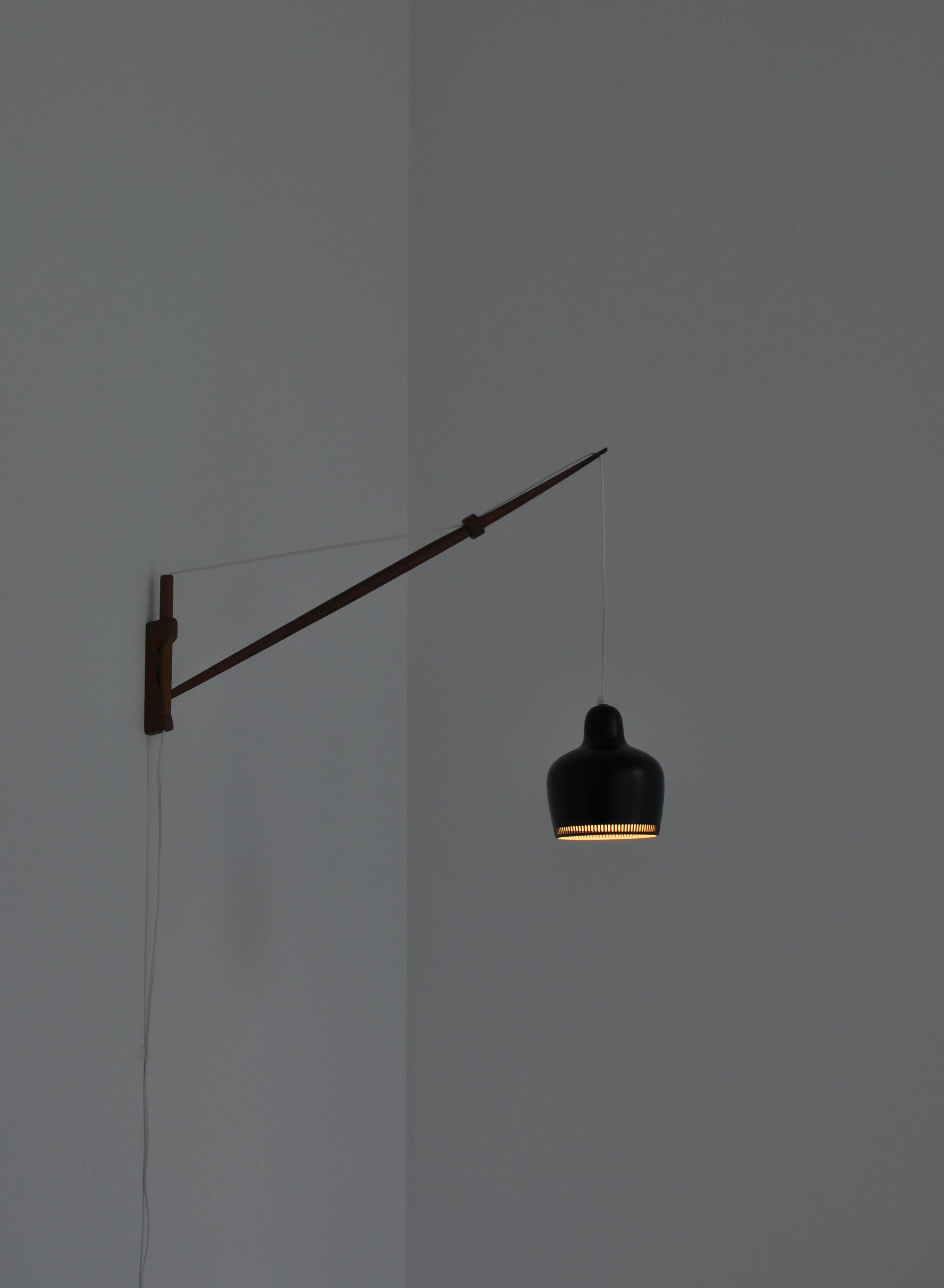 Alvar Aalto Pendant Wall Lamp, Louis Poulsen, 1960s Scandinavian Modern 3