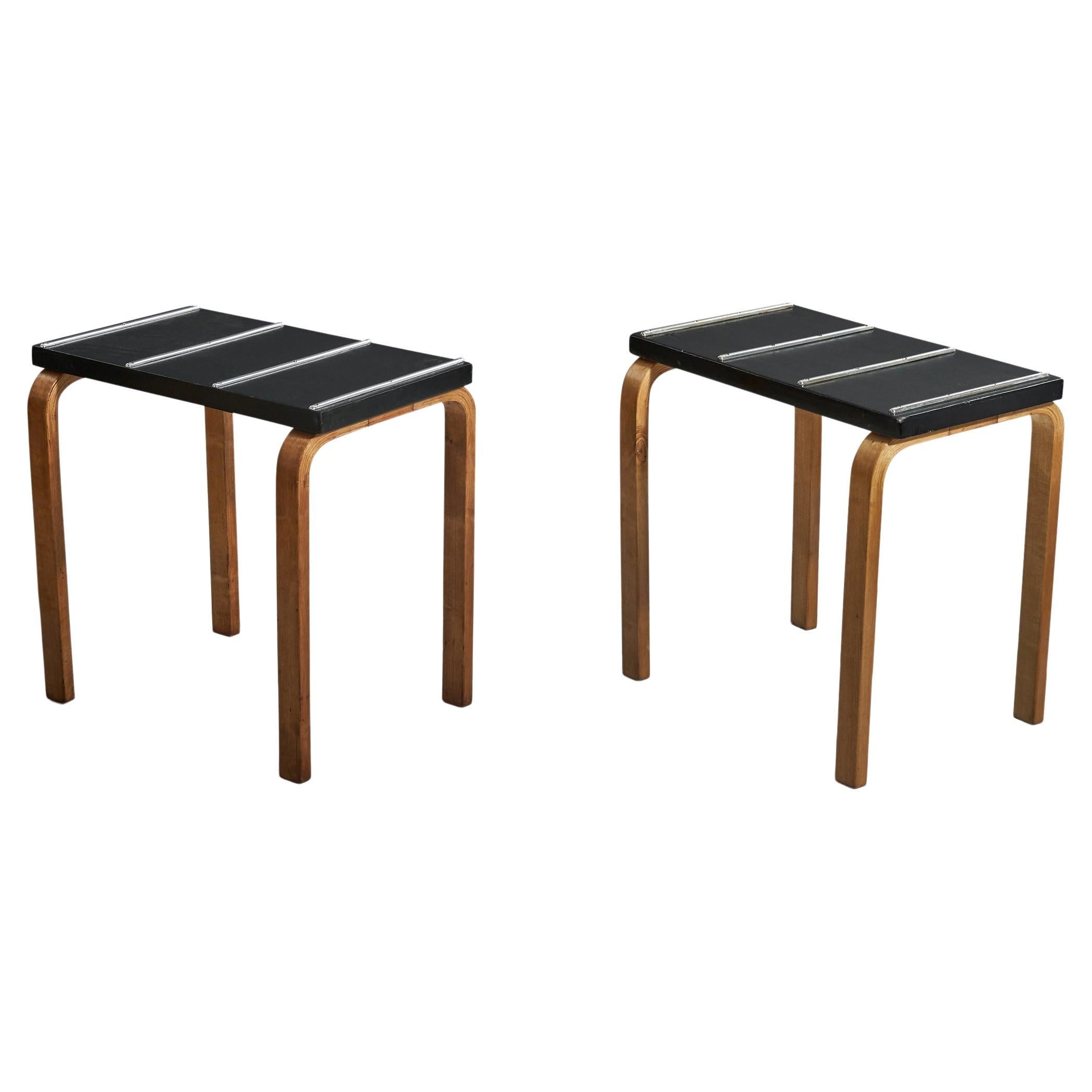 Alvar Aalto, Rare Luggage Stands, Birch, Finmar LTD, Finland, 1930s For Sale