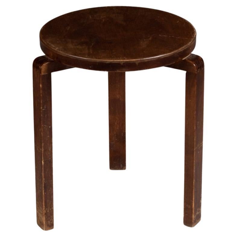 Alvar Aalto, Rare Original 1940's Stool 60 with War Time Legs
