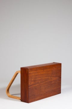 Alvar Aalto, rare teak veneer 114b wall console drawer
