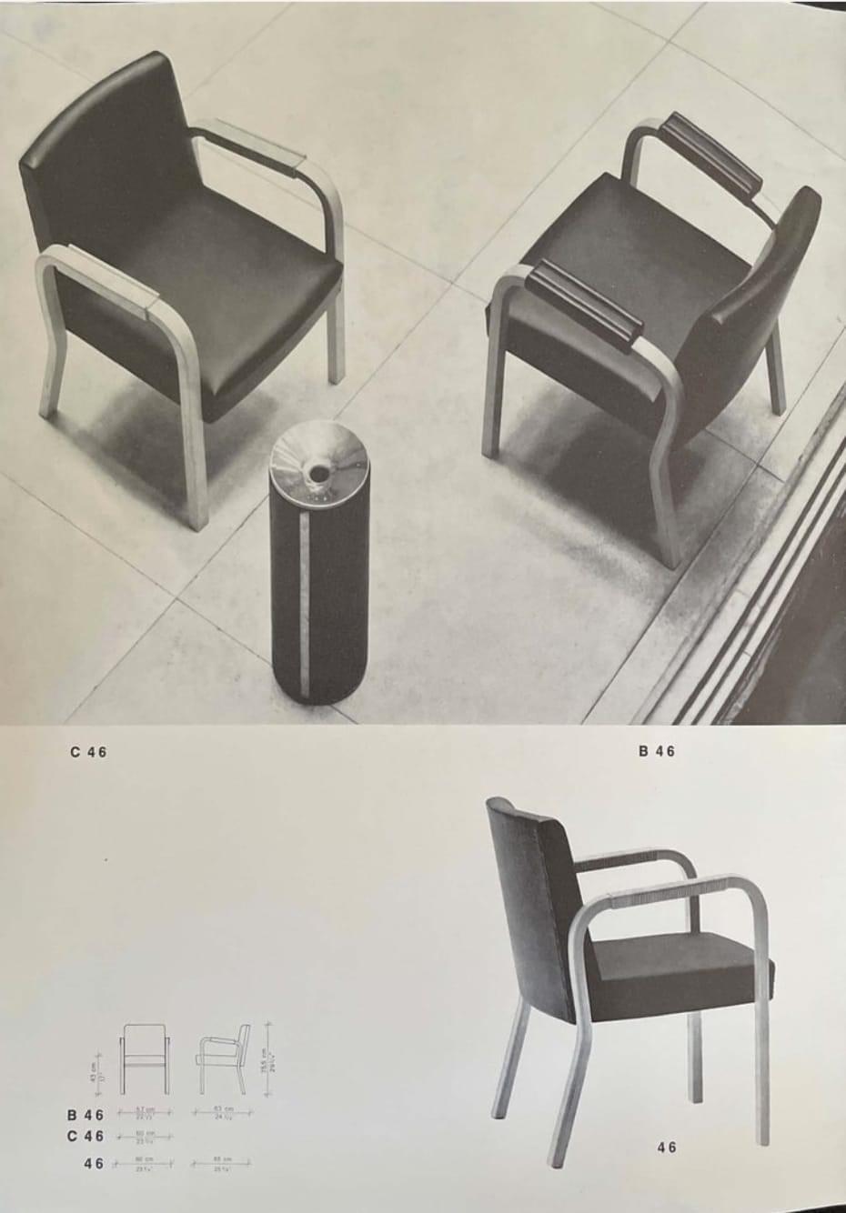 Alvar Aalto, rara variante del modello 46 per Artek, circa 1960. in vendita 8