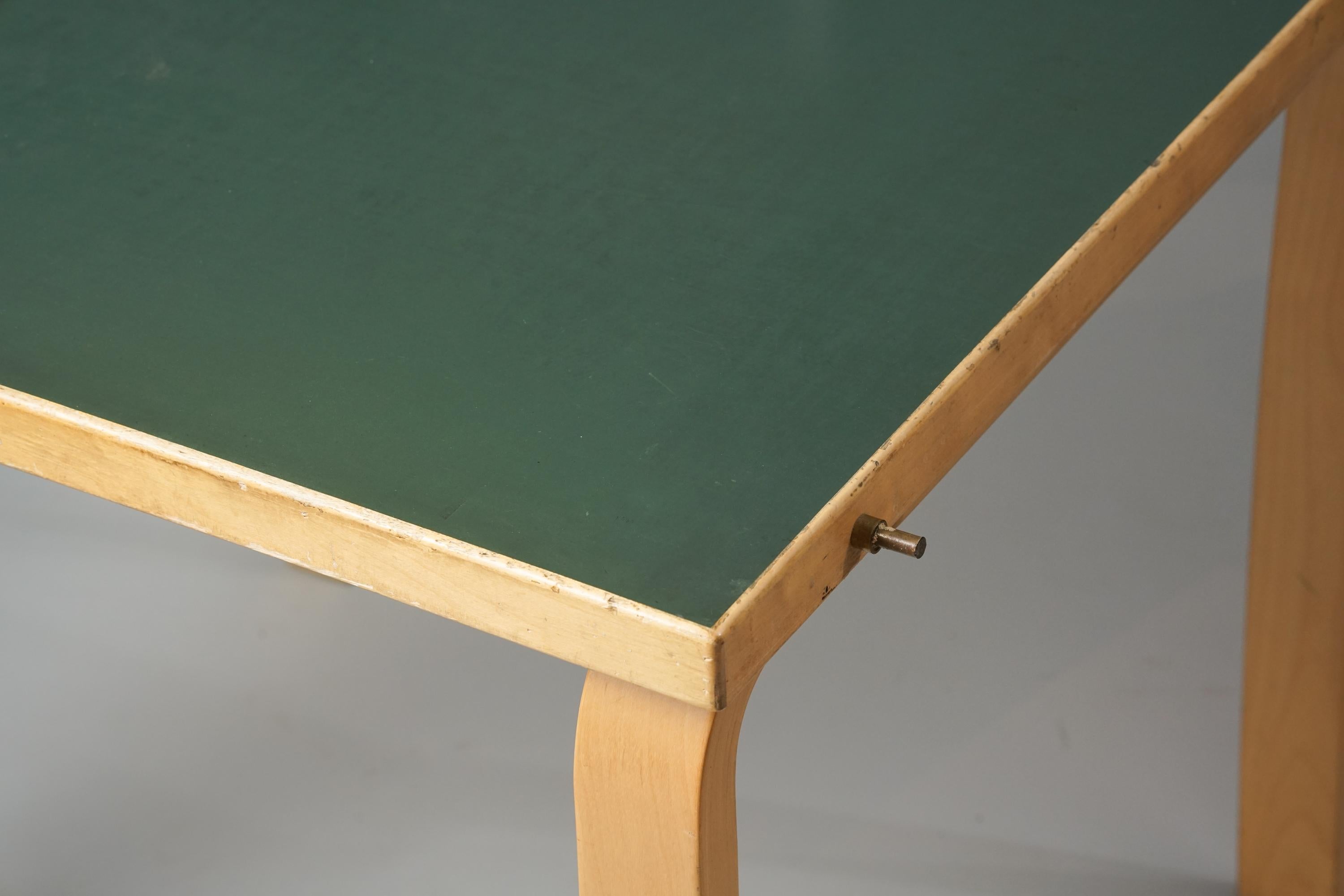 Alvar Aalto Rare Writing Table from Otaniemi Technical University, 1960s In Good Condition For Sale In Helsinki, FI