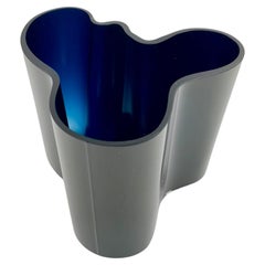Alvar Aalto "Savoy" Vase in Blue-Tinted Glass, Iittala, Finland