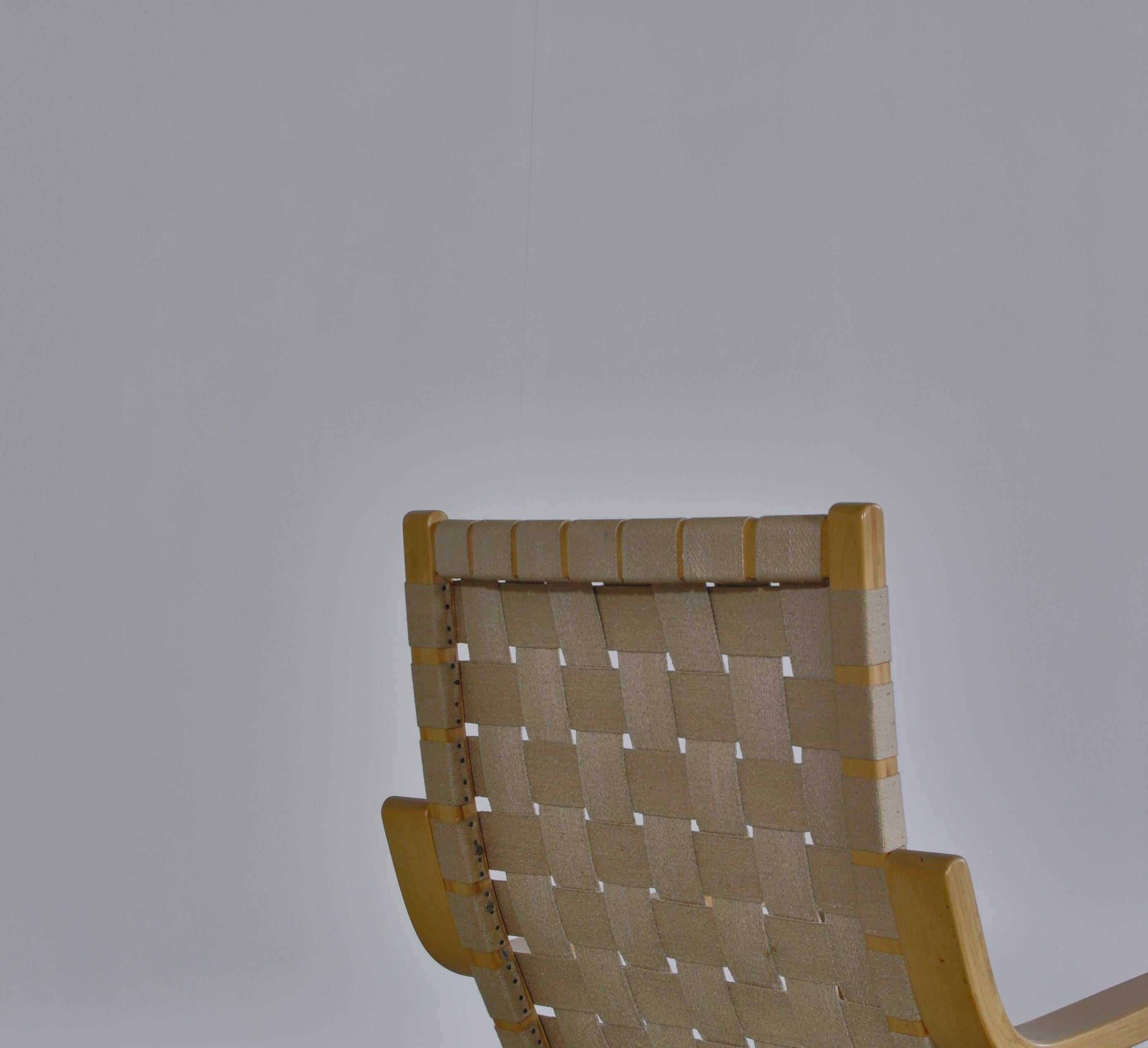 Alvar Aalto Scandinavian Modern Lounge Chairs Model 406 in Birch by Artek, 1960s 6