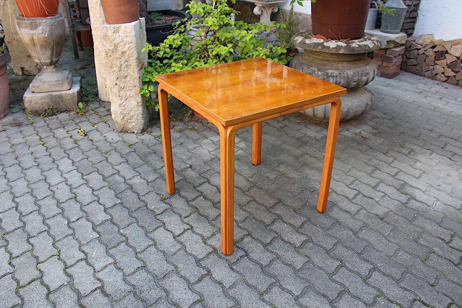 Finnish Alvar Aalto Scandinavian Modern Vintage Y Legs Dining Table Side Table c 1946 For Sale