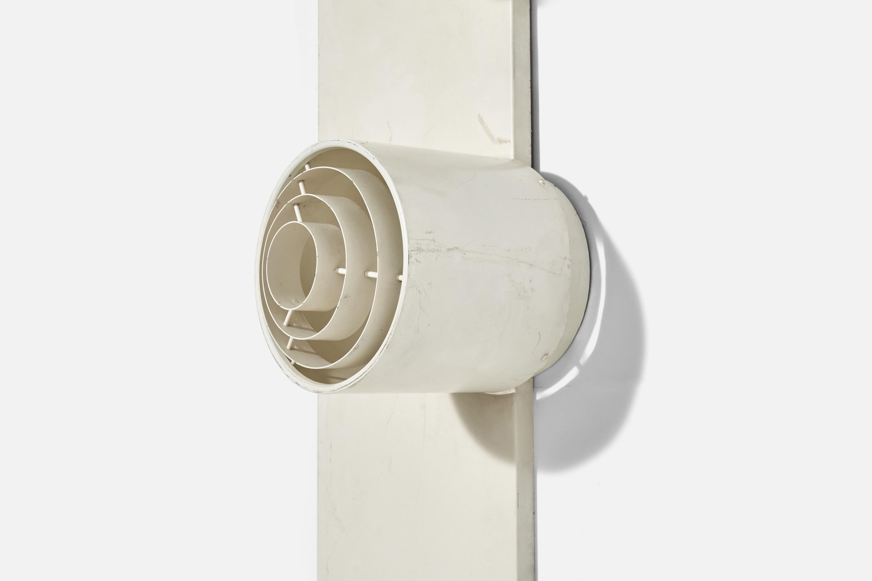 Finnish  Alvar Aalto, Sconce or Flush Mount, Lacquered Metal, Idman, Finland, 1950s For Sale