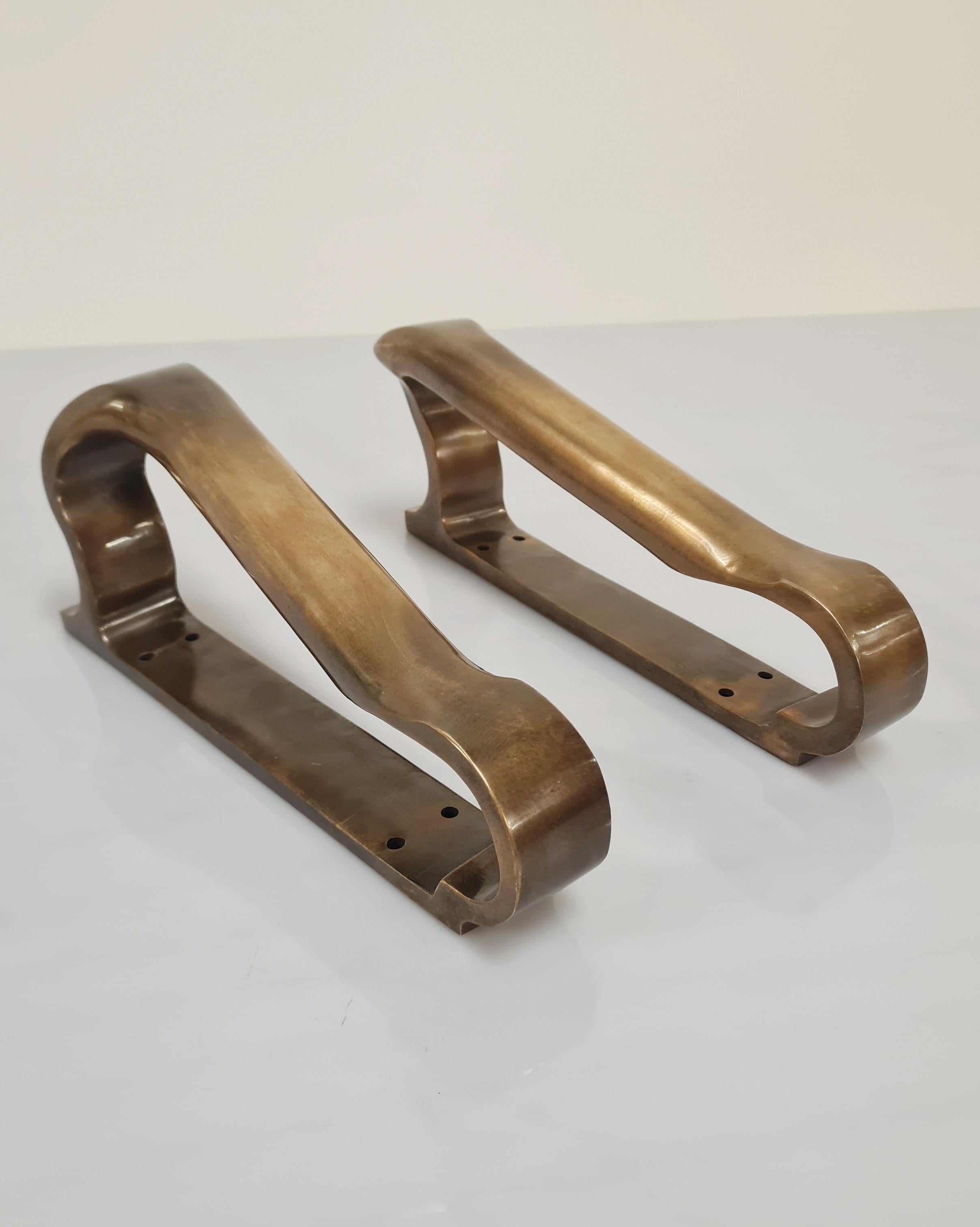 Bronze Poignées de porte / tirettes sculpturales en bronze moulé d'Alvar Aalto+Aalto, Valaistustyö 1950s en vente