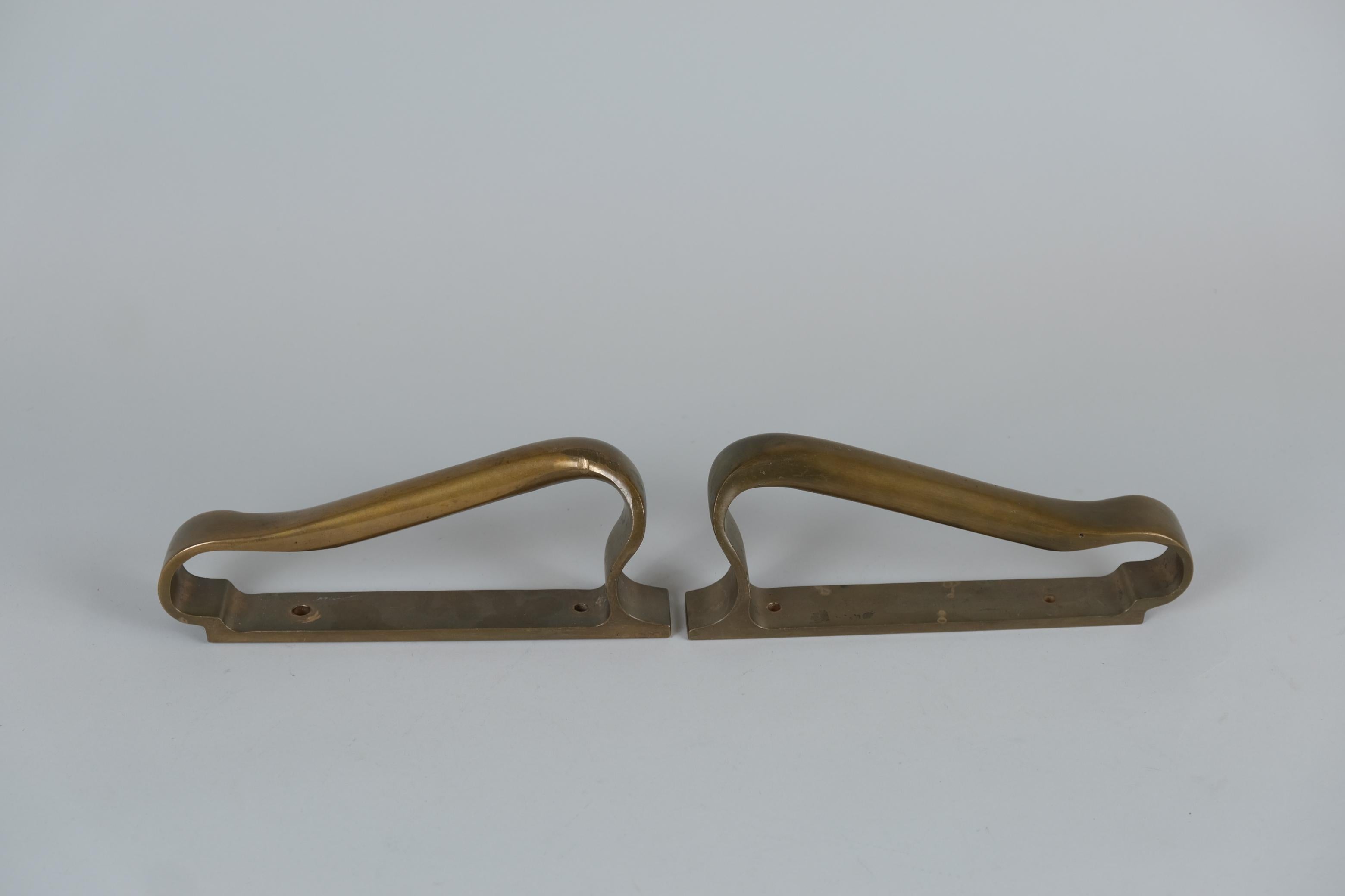 Finnish Alvar Aalto Sculptural Door Handles/Pulls in Cast Bronze, Valaistustyö 1950s For Sale