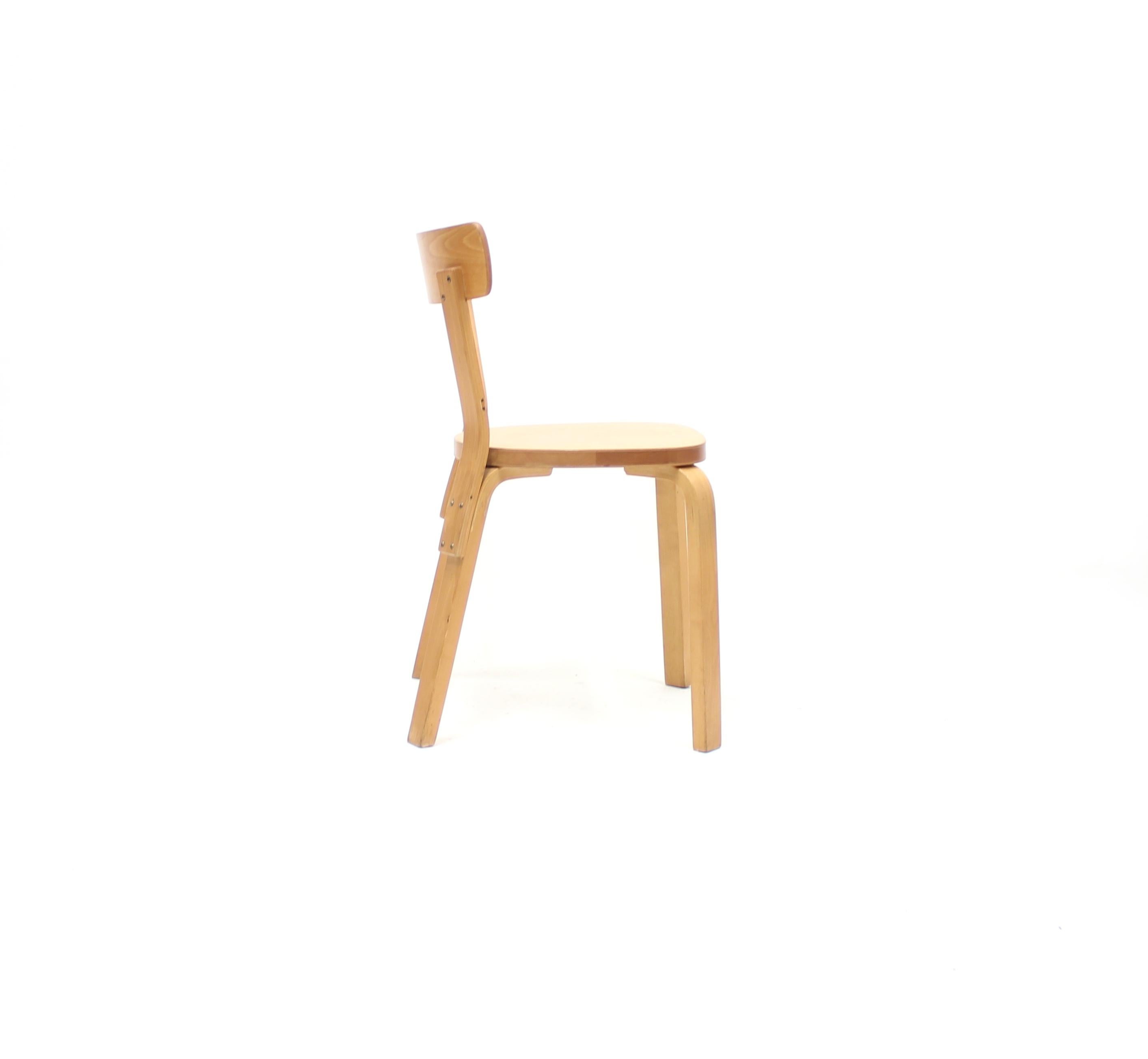 Alvar Aalto, Set of 12 Chairs, Model 69, for Artek Hedemora, circa 1950 3