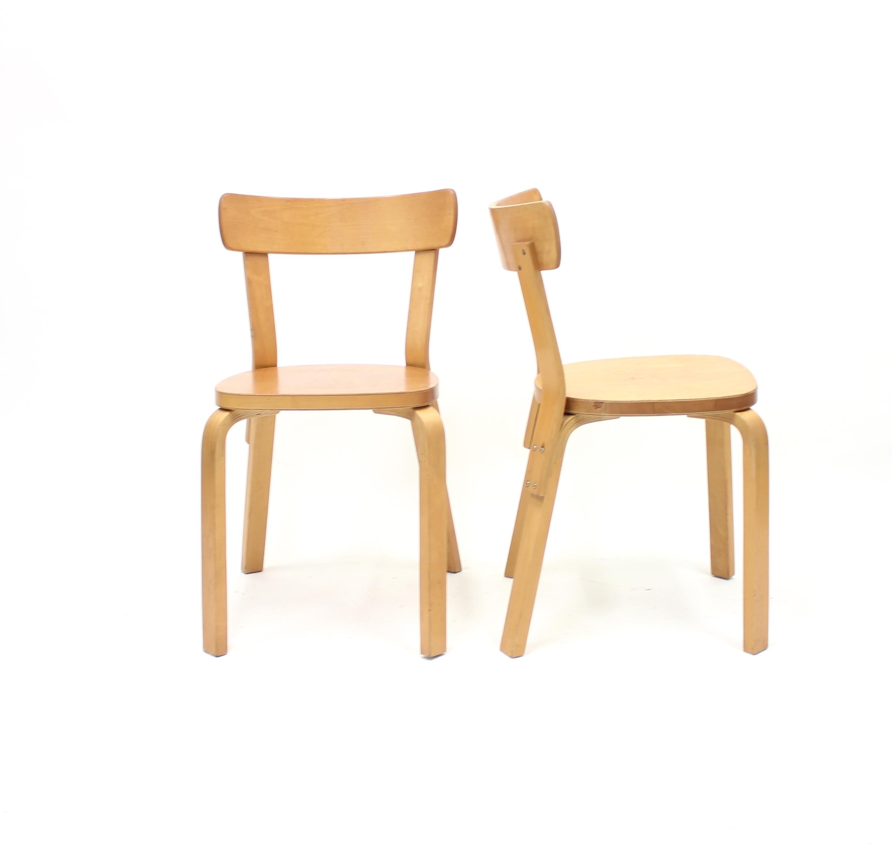 Alvar Aalto, Set of 12 Chairs, Model 69, for Artek Hedemora, circa 1950 6