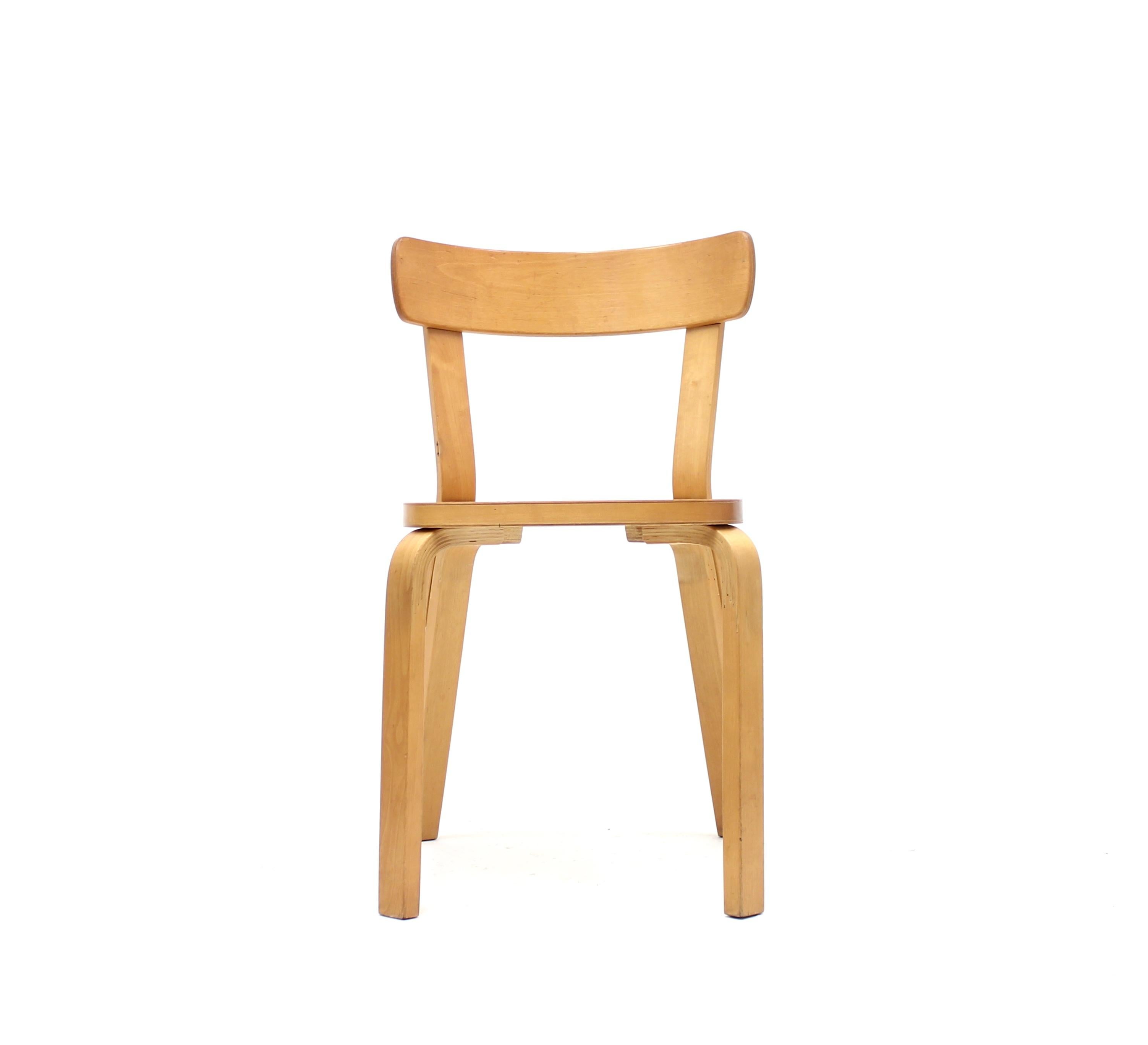 Mid-20th Century Alvar Aalto, Set of 12 Chairs, Model 69, for Artek Hedemora, circa 1950