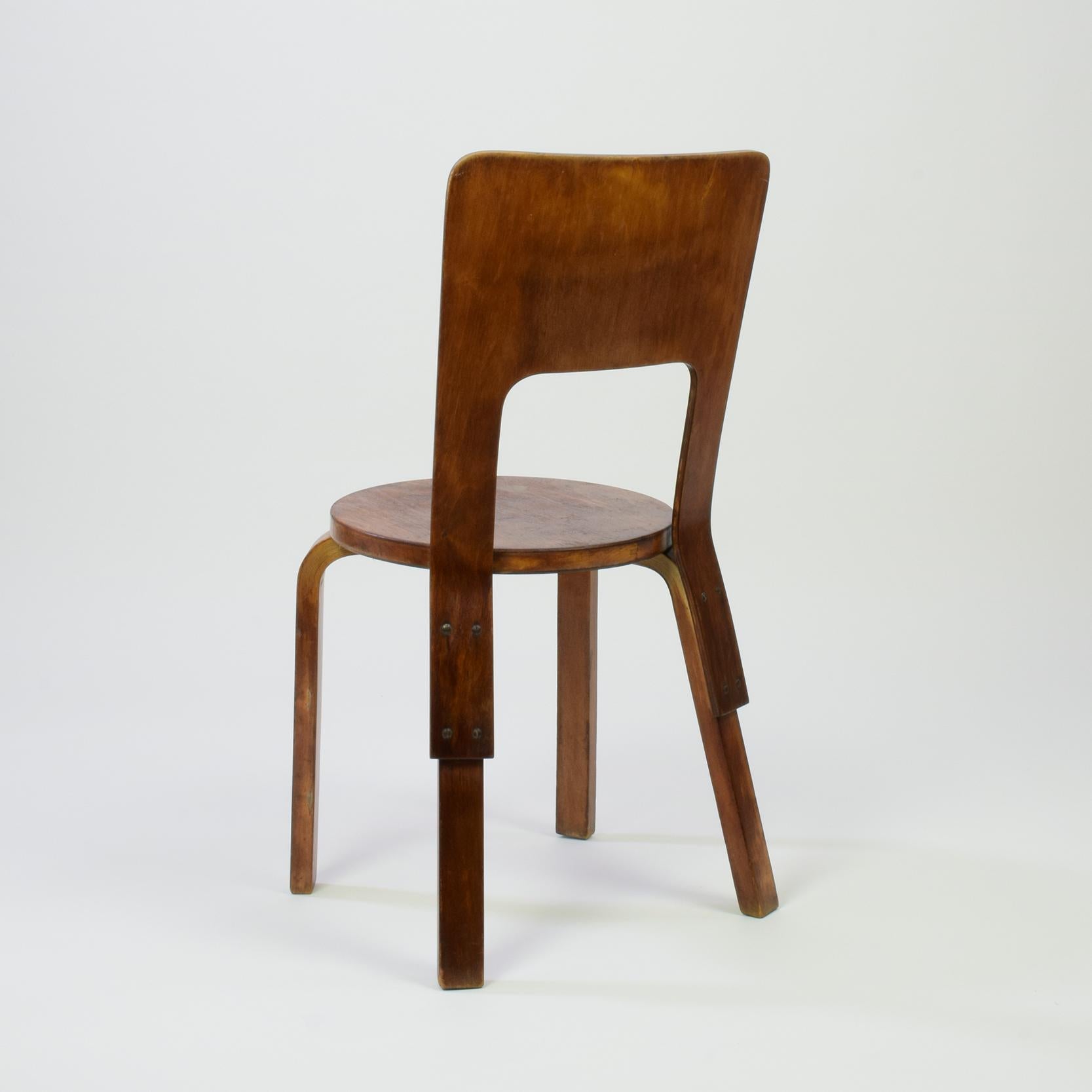 Alvar Aalto, Set of 3 Model 66 Chairs, 1933, Original Early Production 6