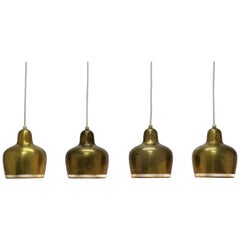 Alvar Aalto Set of 4 Aaltopendants 
Model 16531
 for Louis Poulsen, 1960s