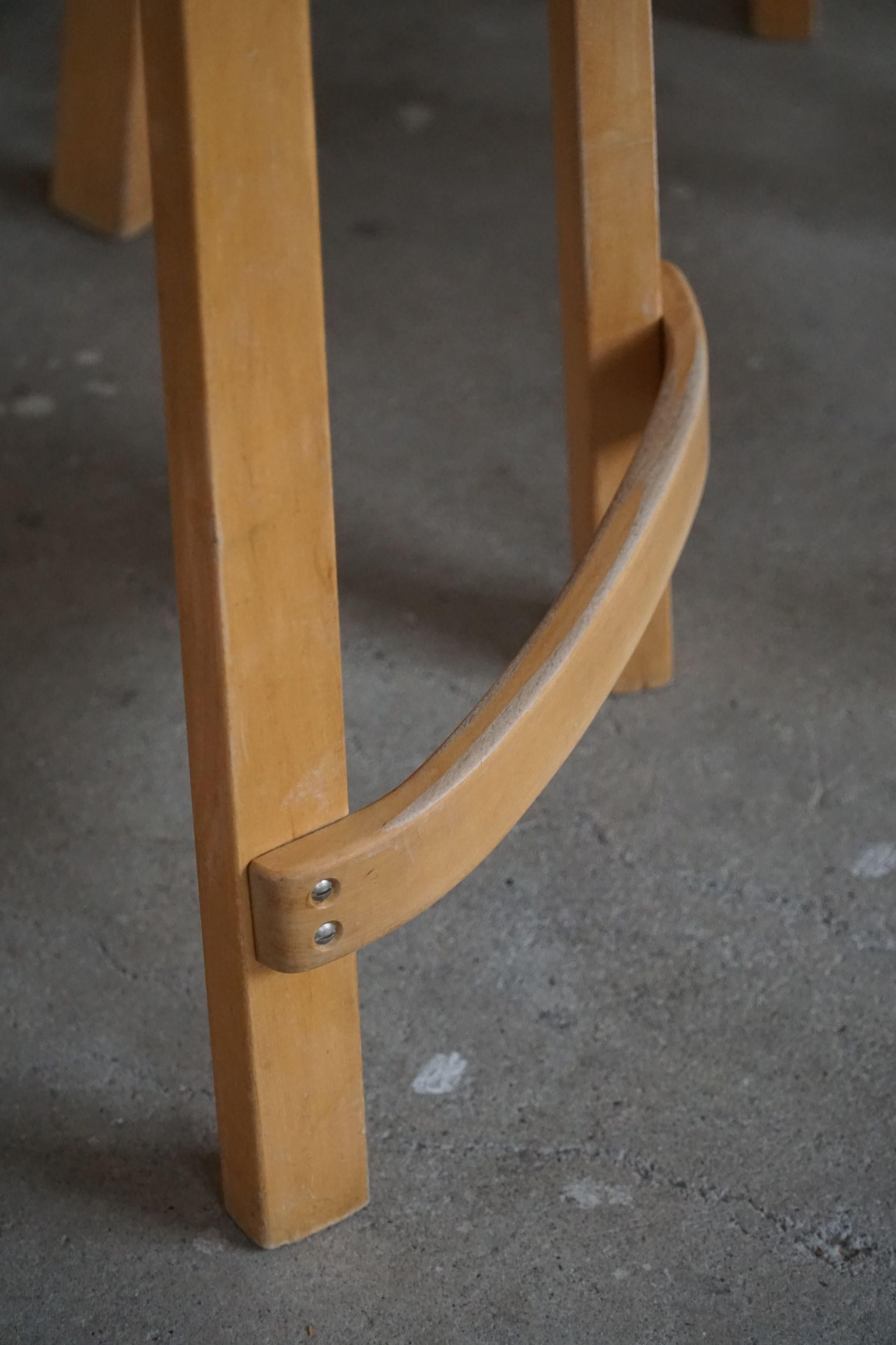 Alvar Aalto, Set of 4 Vintage Bar Stools, Model 