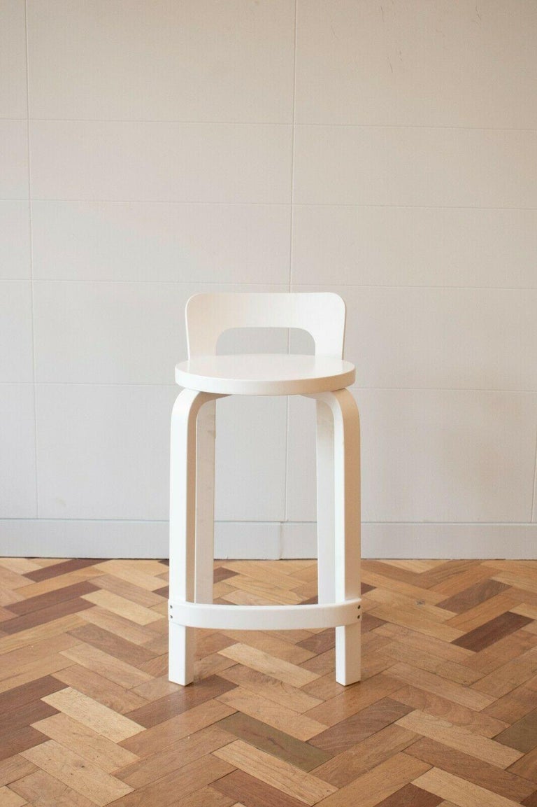 Alvar Aalto Set of 8 K65 Bar/Kitchen High Stools for Artek Contemporary ...