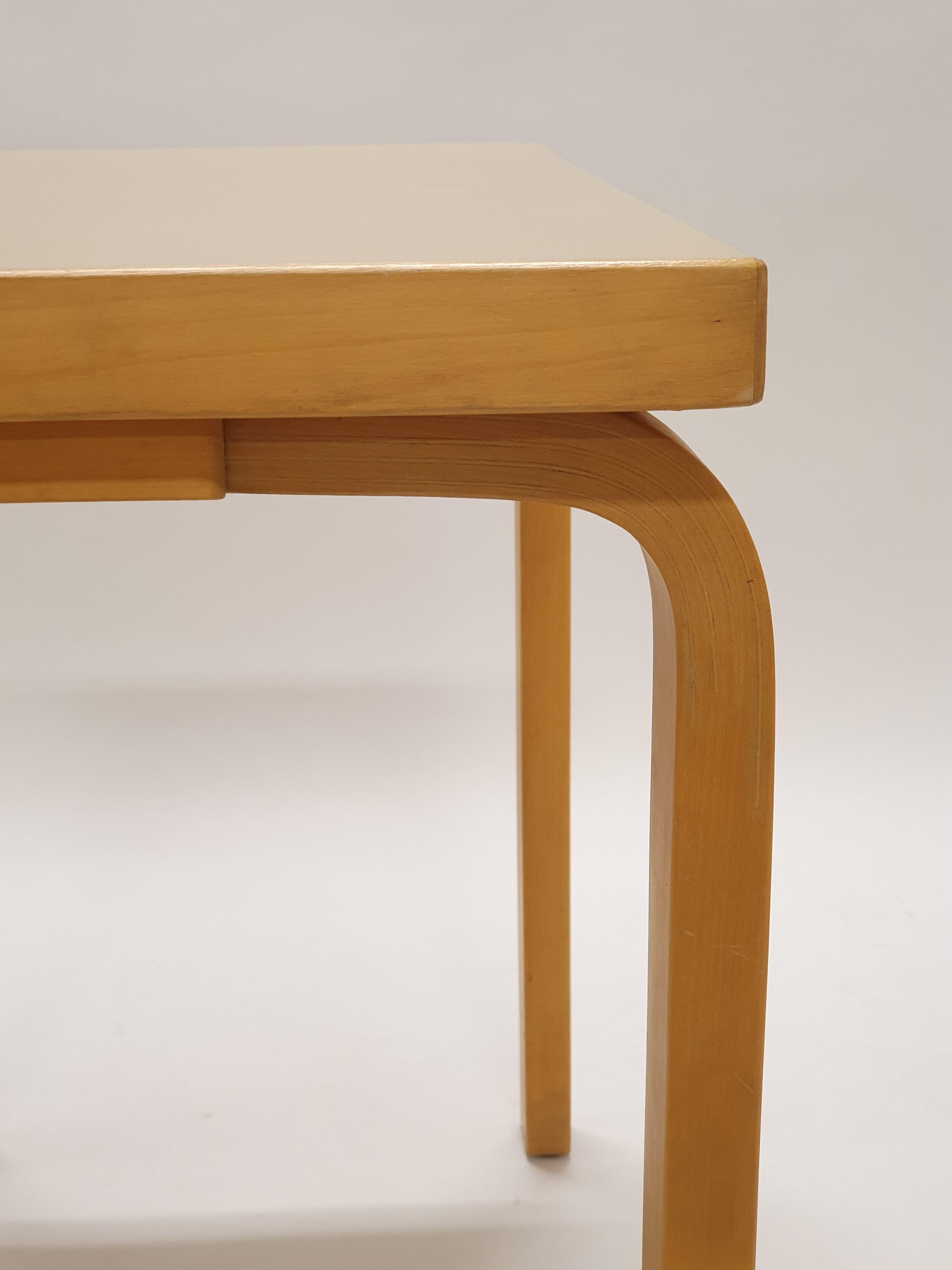 Birch Alvar Aalto Side Table 1950s For Sale