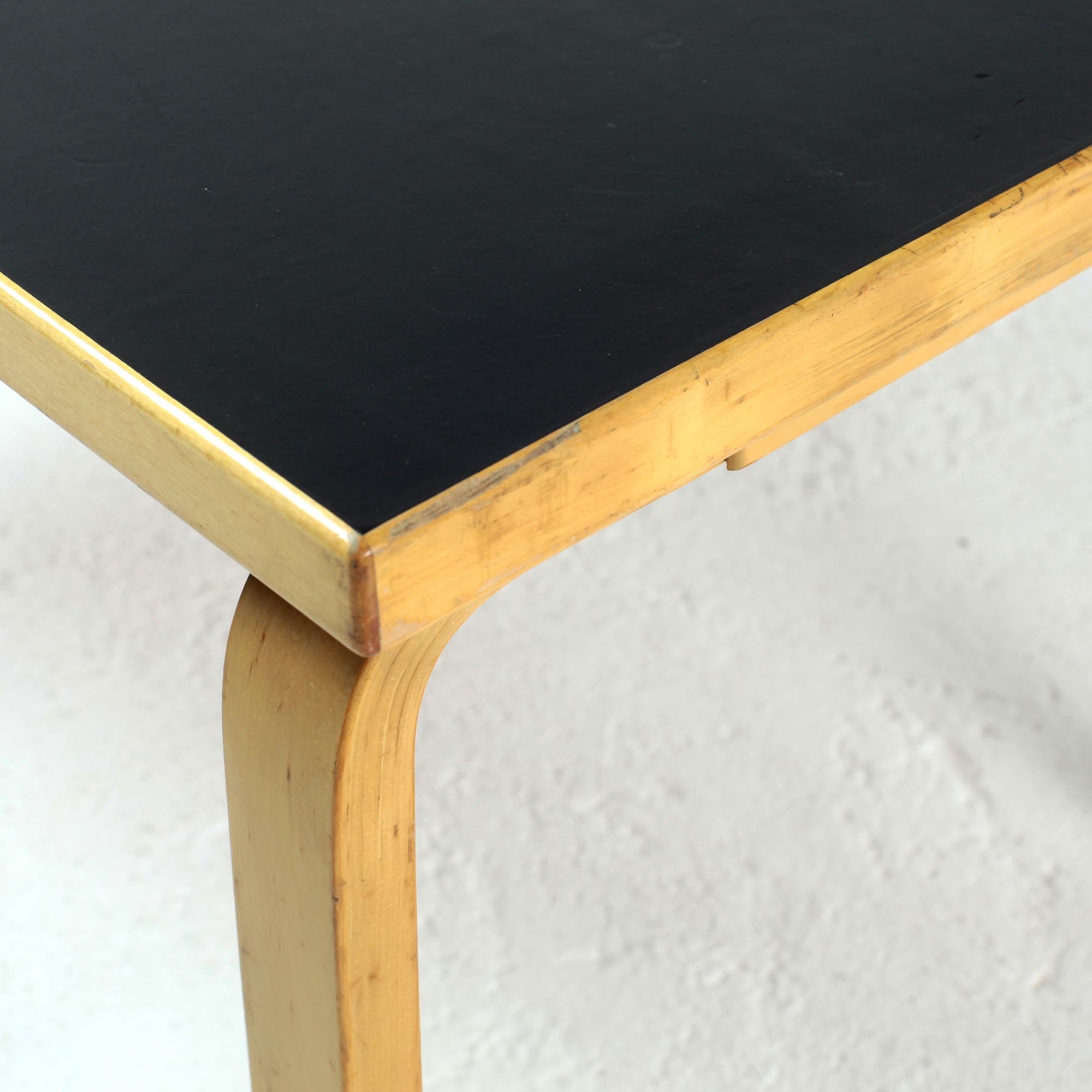 Birch Alvar Aalto Side Table for Artek Finland 1970s For Sale
