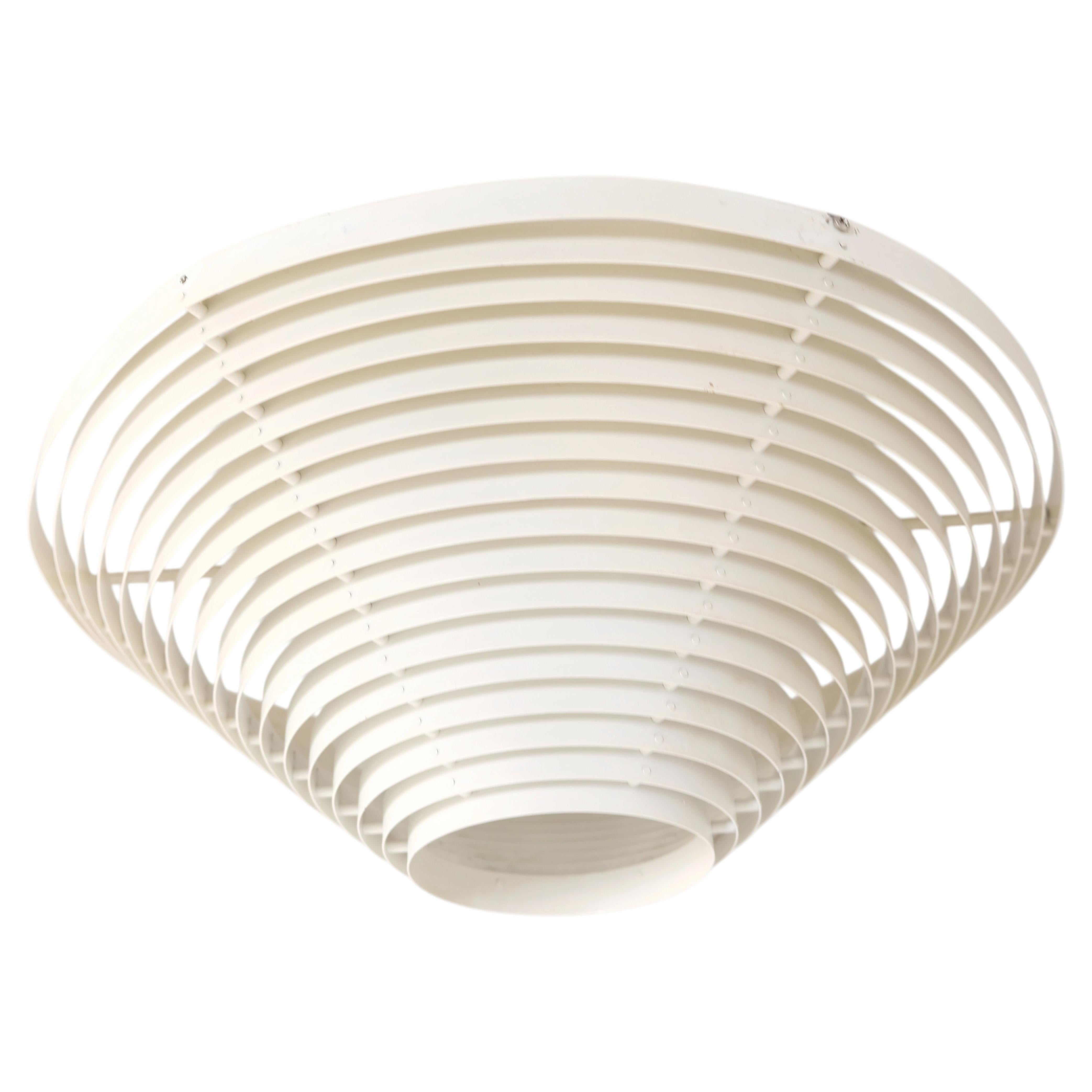 Alvar Aalto Slatted White Flush Mount Model. A 622 B Valaisinpaja Artek 1980s
