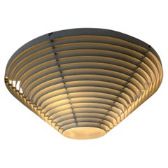 Alvar Aalto Slatted White Flush Mount Model. A 622 B Valaisinpaja Artek 1980s