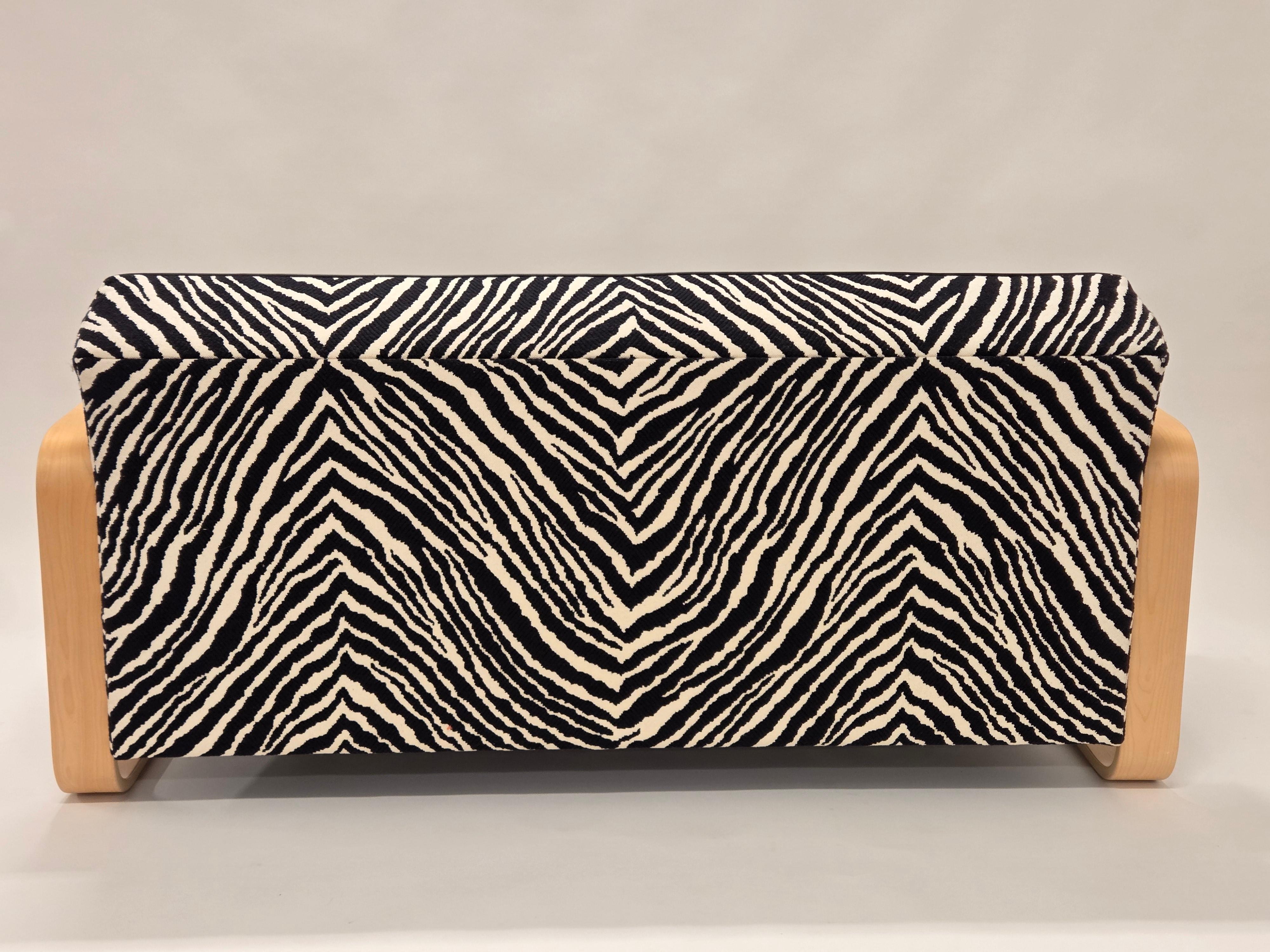 Alvar Aalto Sofa 544 with Zebra upholstery For Sale 8