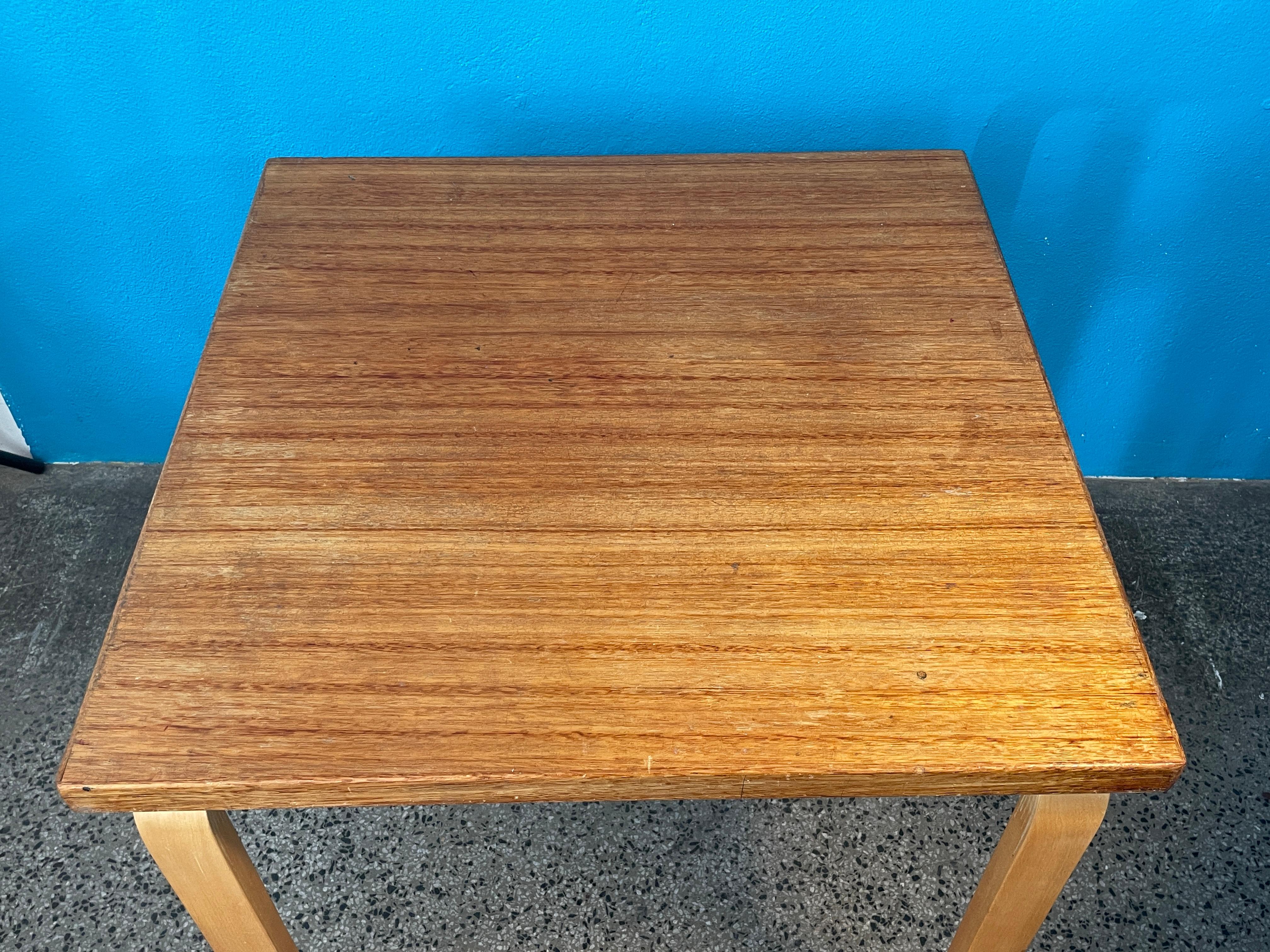 Alvar Aalto Square-Shaped L-Leg Dining table from 1950s. Artek Finland 3