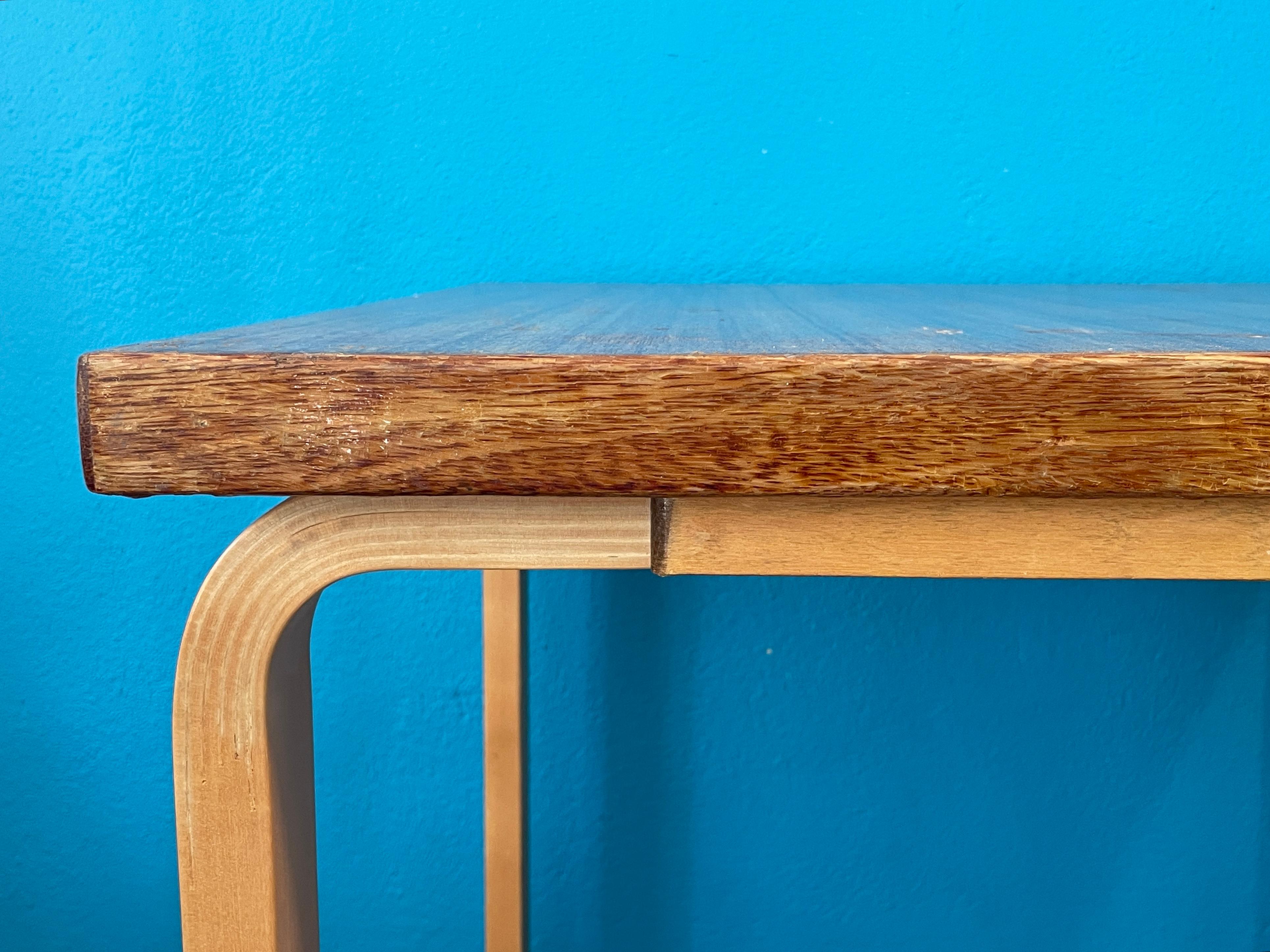 Alvar Aalto Square-Shaped L-Leg Dining table from 1950s. Artek Finland 1