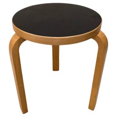 Alvar Aalto Stool 60 Black Linoleum