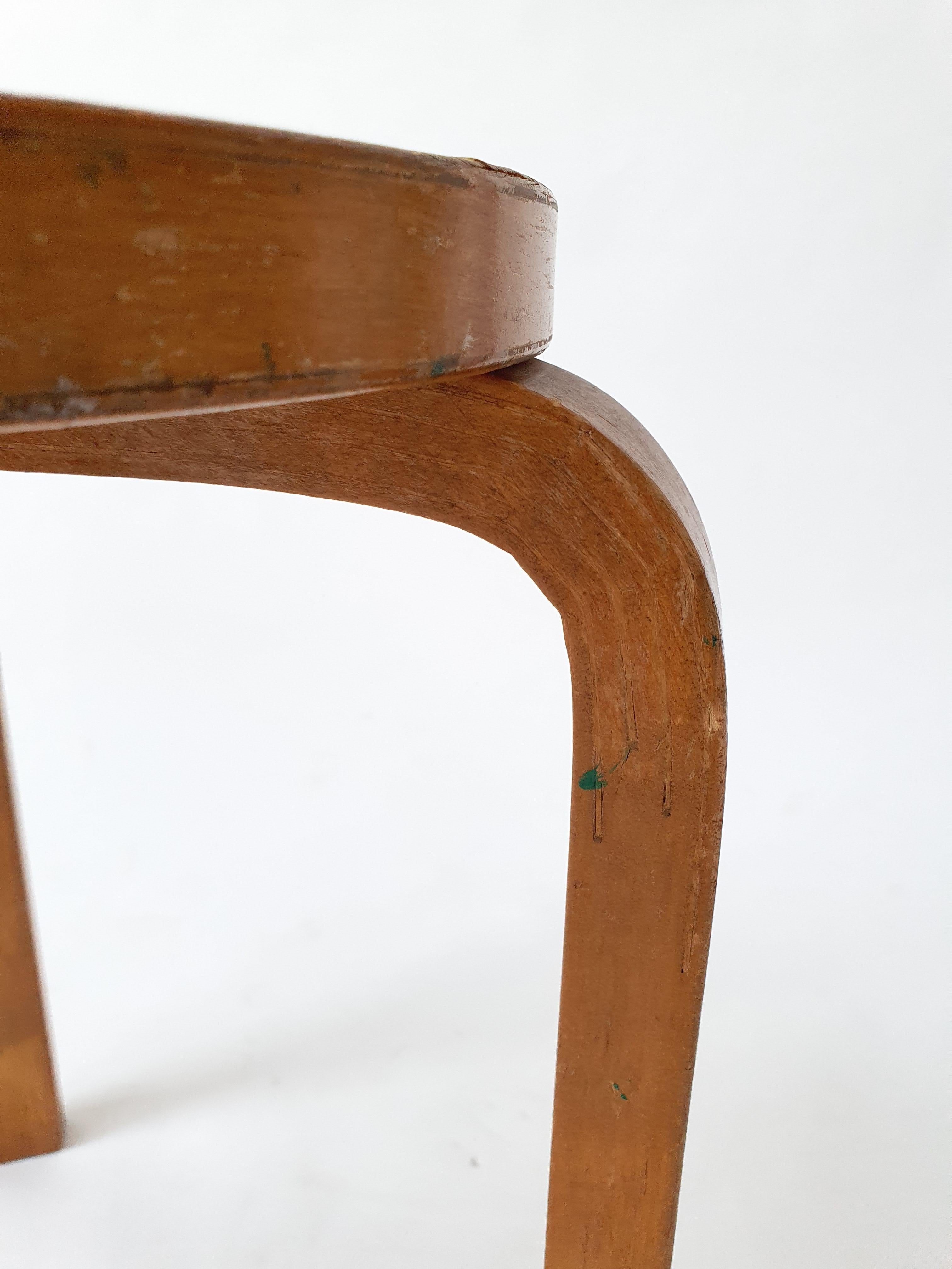 Alvar Aalto Taburete 60 de Artek en los años 1940-50 en venta 2