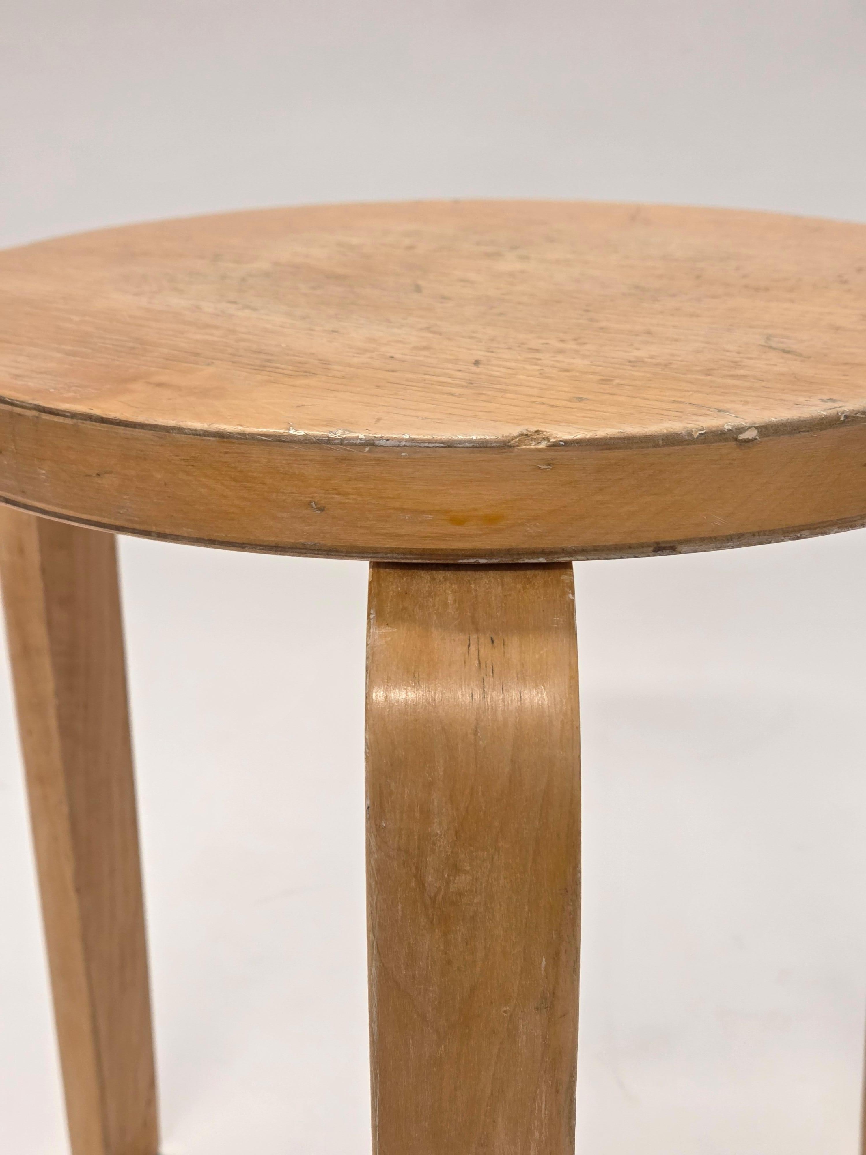 Mid-20th Century Alvar Aalto Stool 60 by Artek in 1960s For Sale