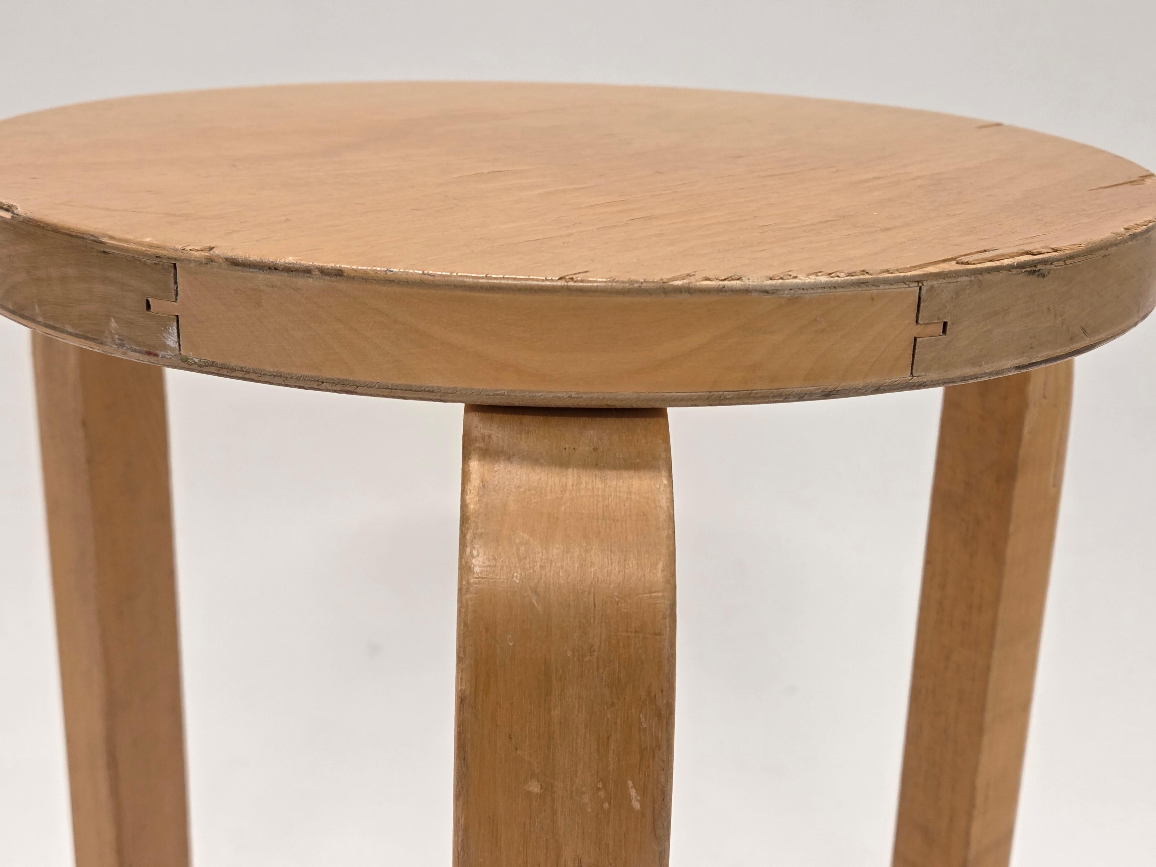 Alvar Aalto Stool 60 by Artek in 1960s For Sale 2