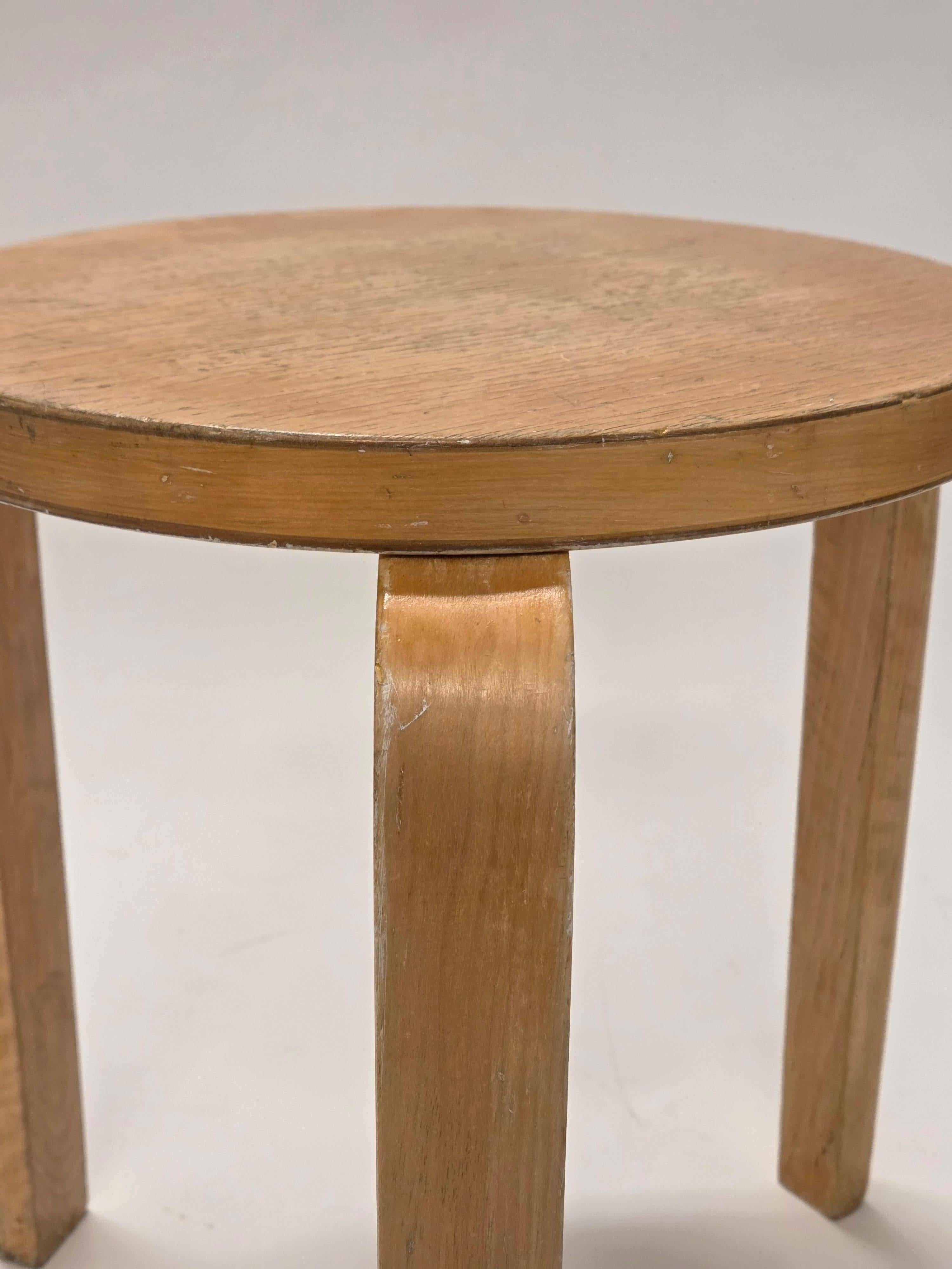 Alvar Aalto Stool 60 by Artek in 1960s For Sale 2