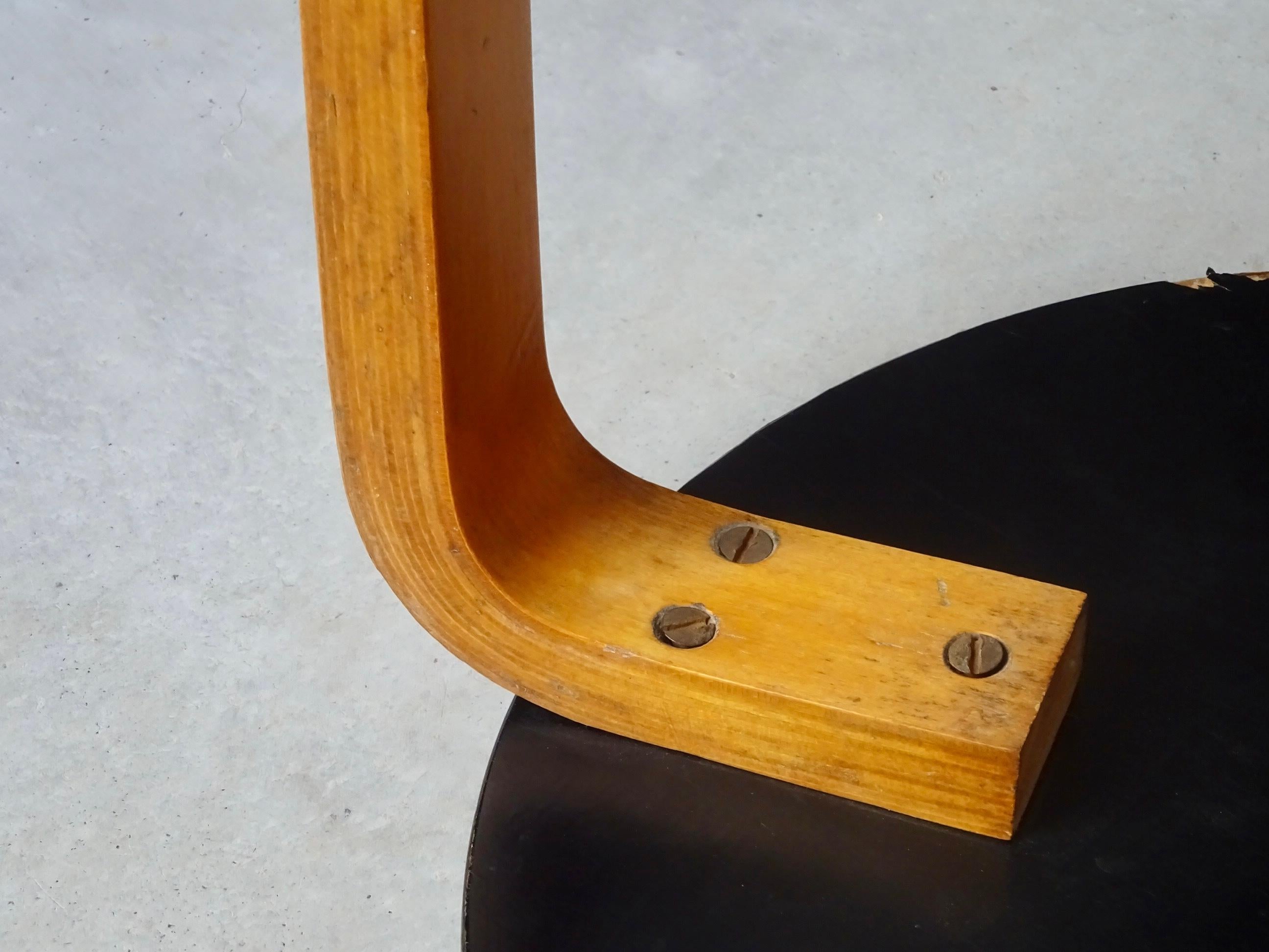 Ebonized Alvar Aalto Stool 60 For Sale