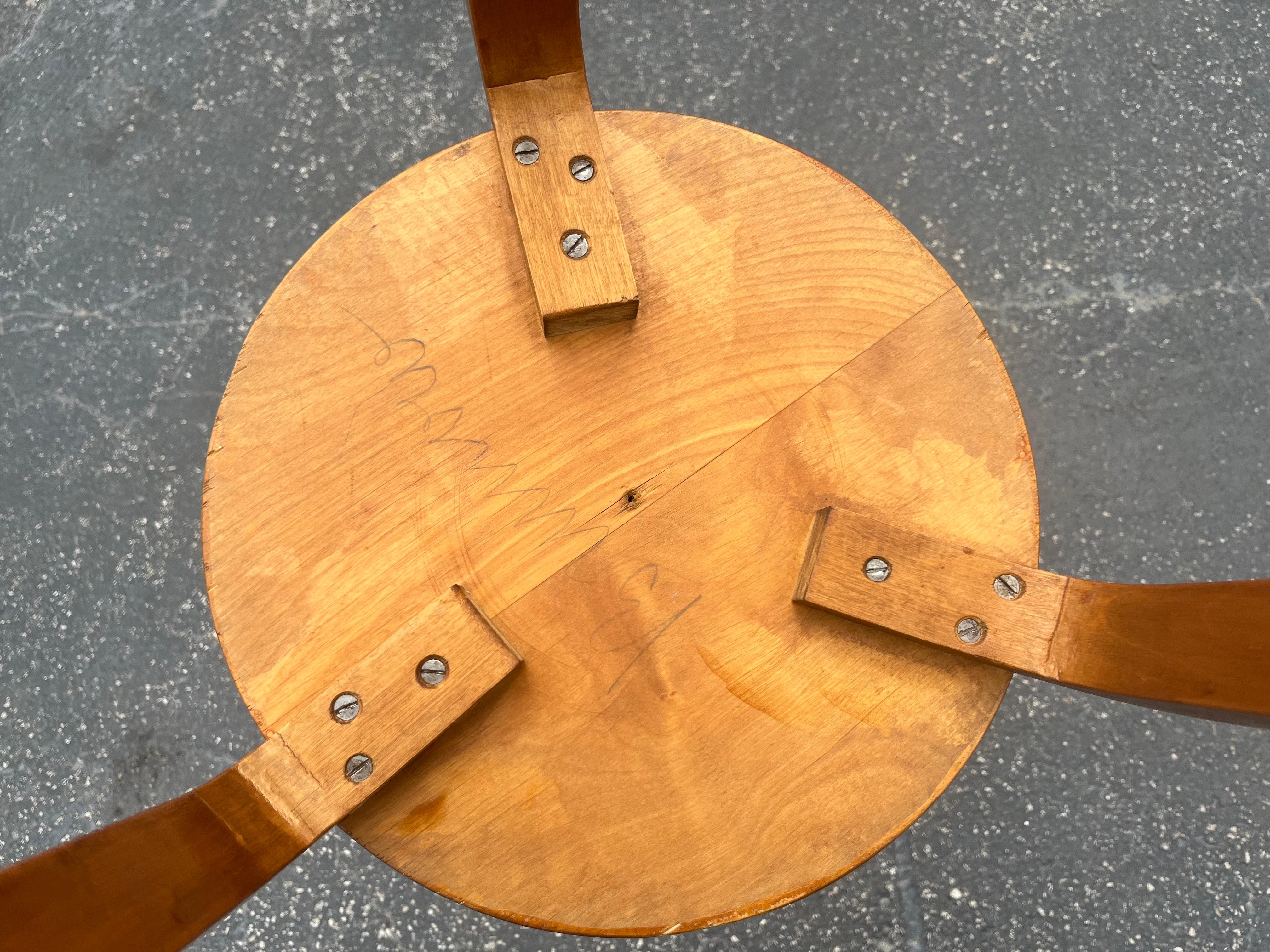 Alvar Aalto Stool 60 In Good Condition For Sale In Miami, FL
