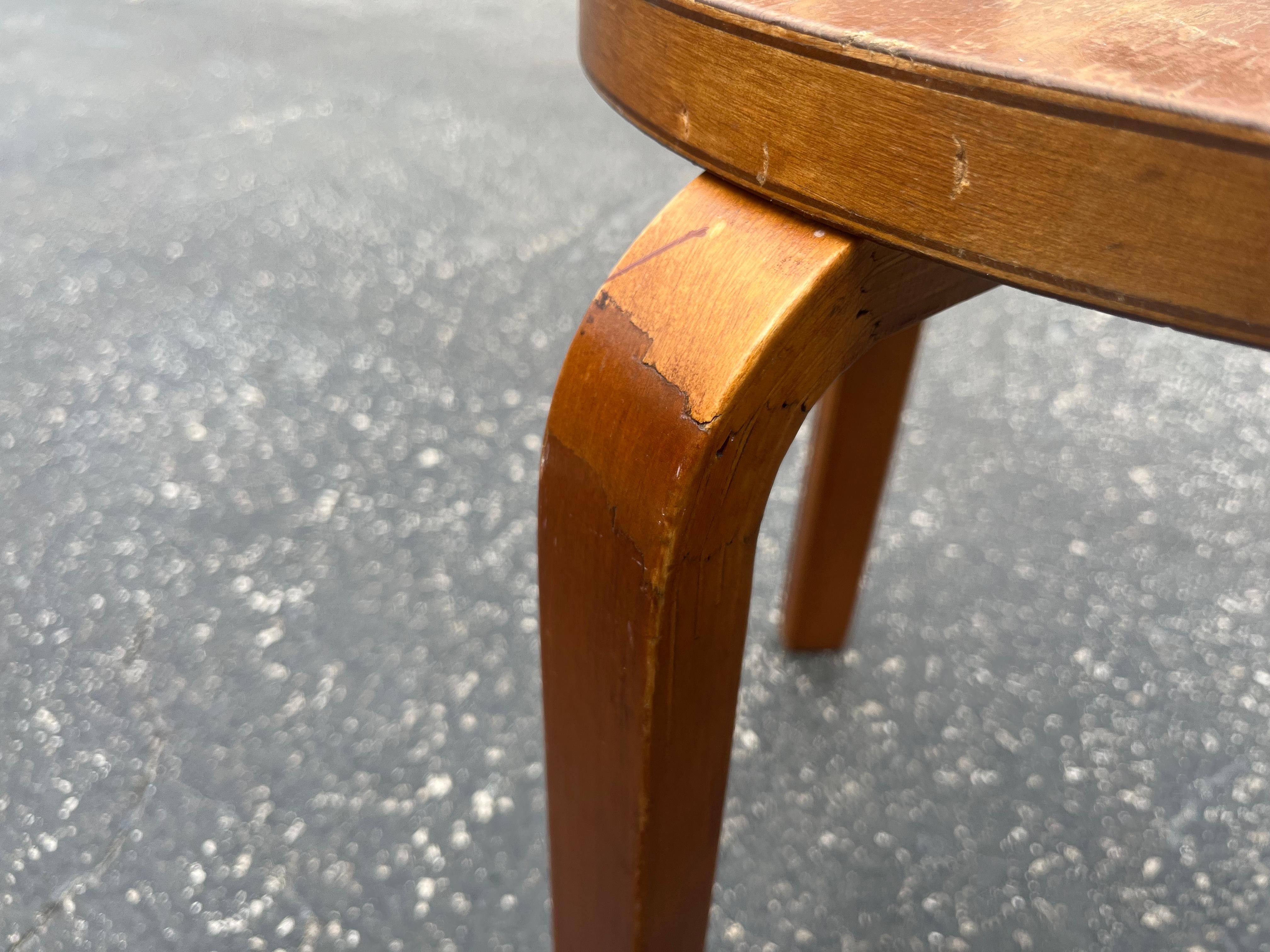 Mid-20th Century Alvar Aalto Stool 60 For Sale