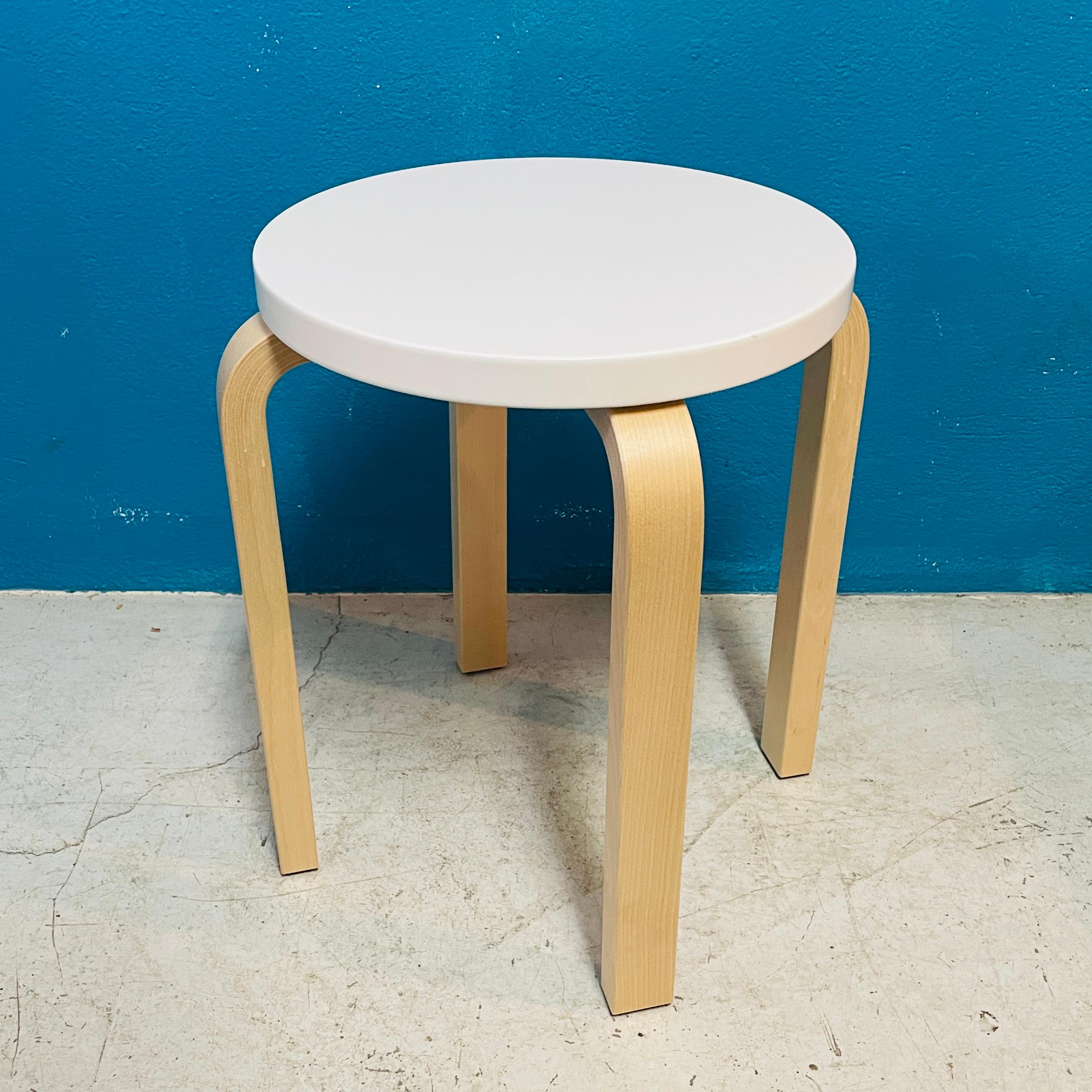 Stool E60, designed by Alvar Aalto for Artek, is one of the icons of Finnish furniture design. The four-legged Aalto stool is still today a beautiful, genius product whose simple shape will always be modern. Stool E60 makes a perfect extra chair and