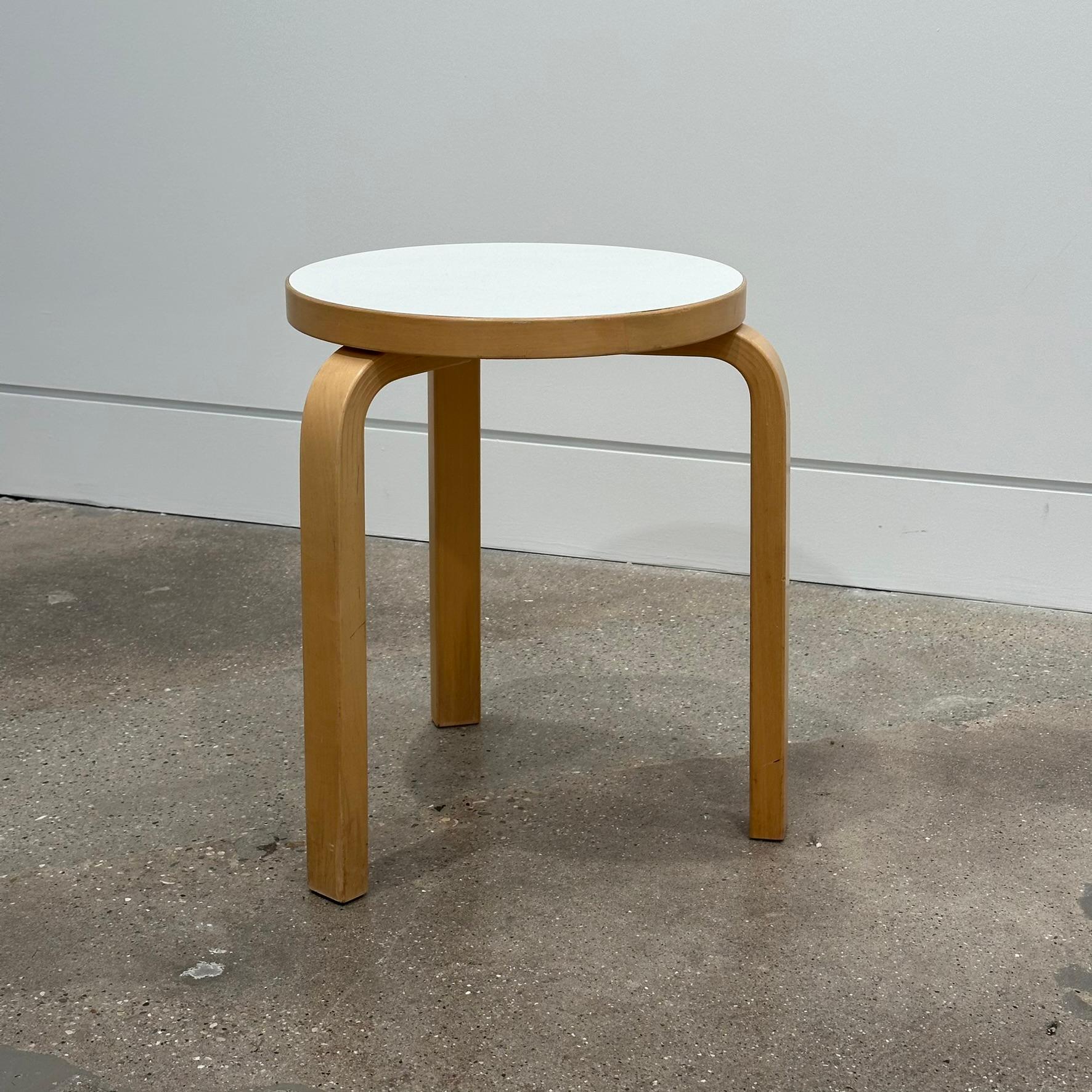 Scandinavian Modern Alvar Aalto stool, model 60 for Artek, Finland