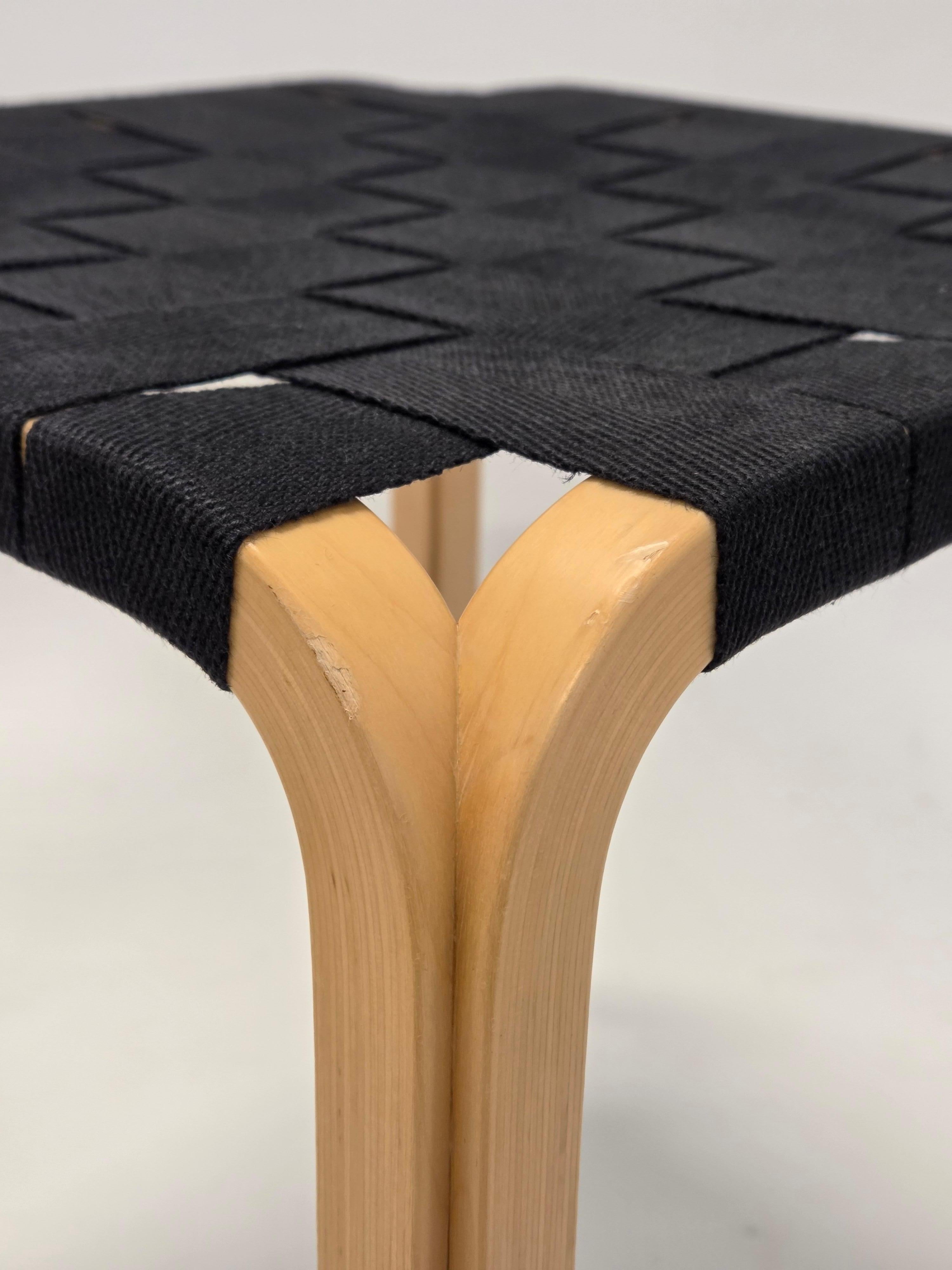 Late 20th Century Alvar Aalto Stool model Y61 by Artek For Sale