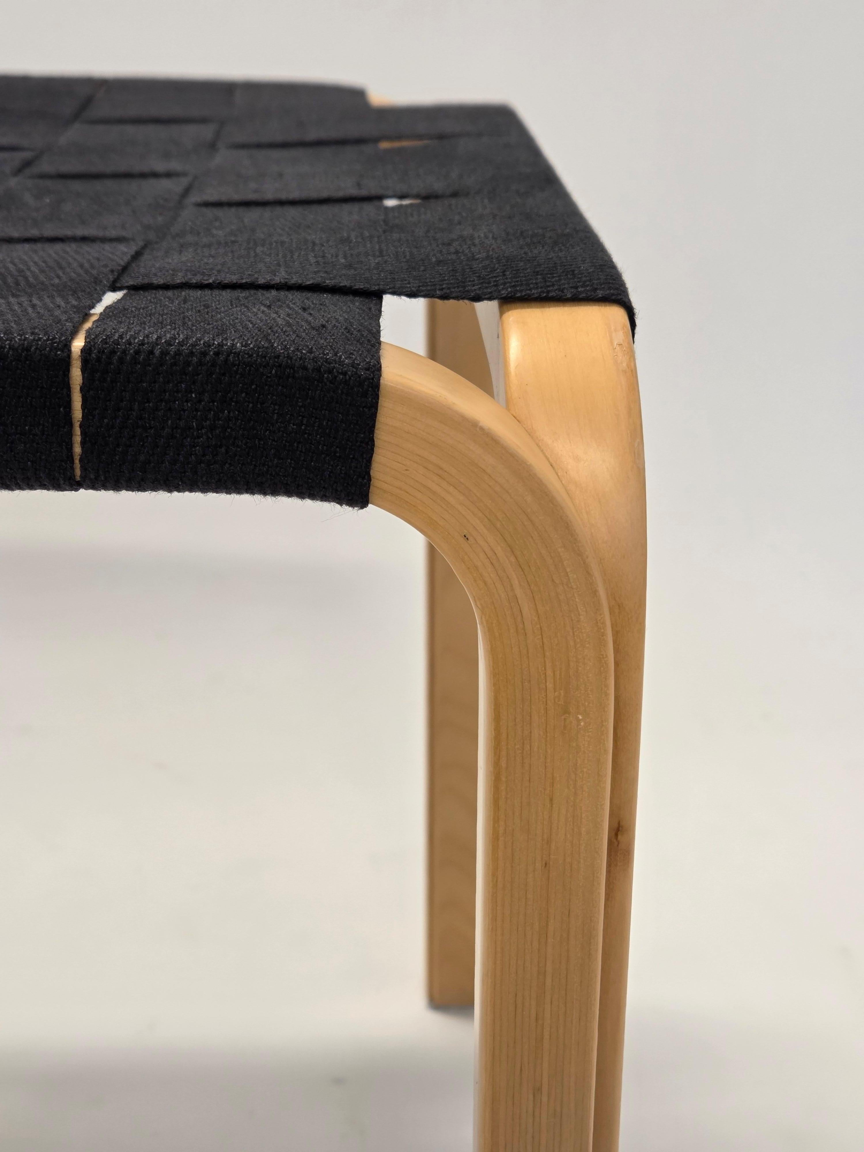 Birch Alvar Aalto Stool model Y61 by Artek For Sale
