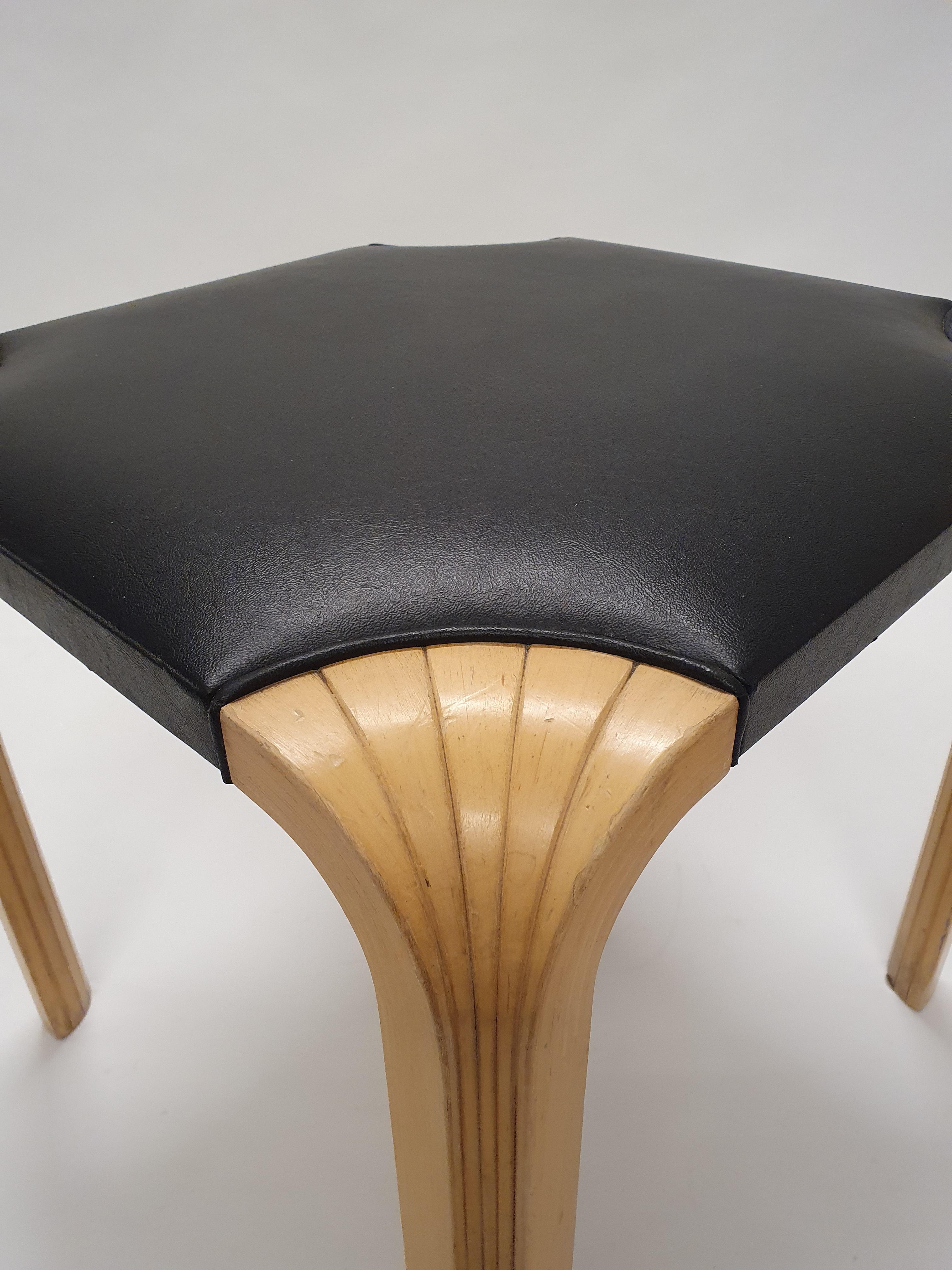 Finnish Alvar Aalto Stool X601 Artek