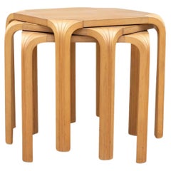 Alvar Aalto Stool X601 Fan Leg Side Table by Artek