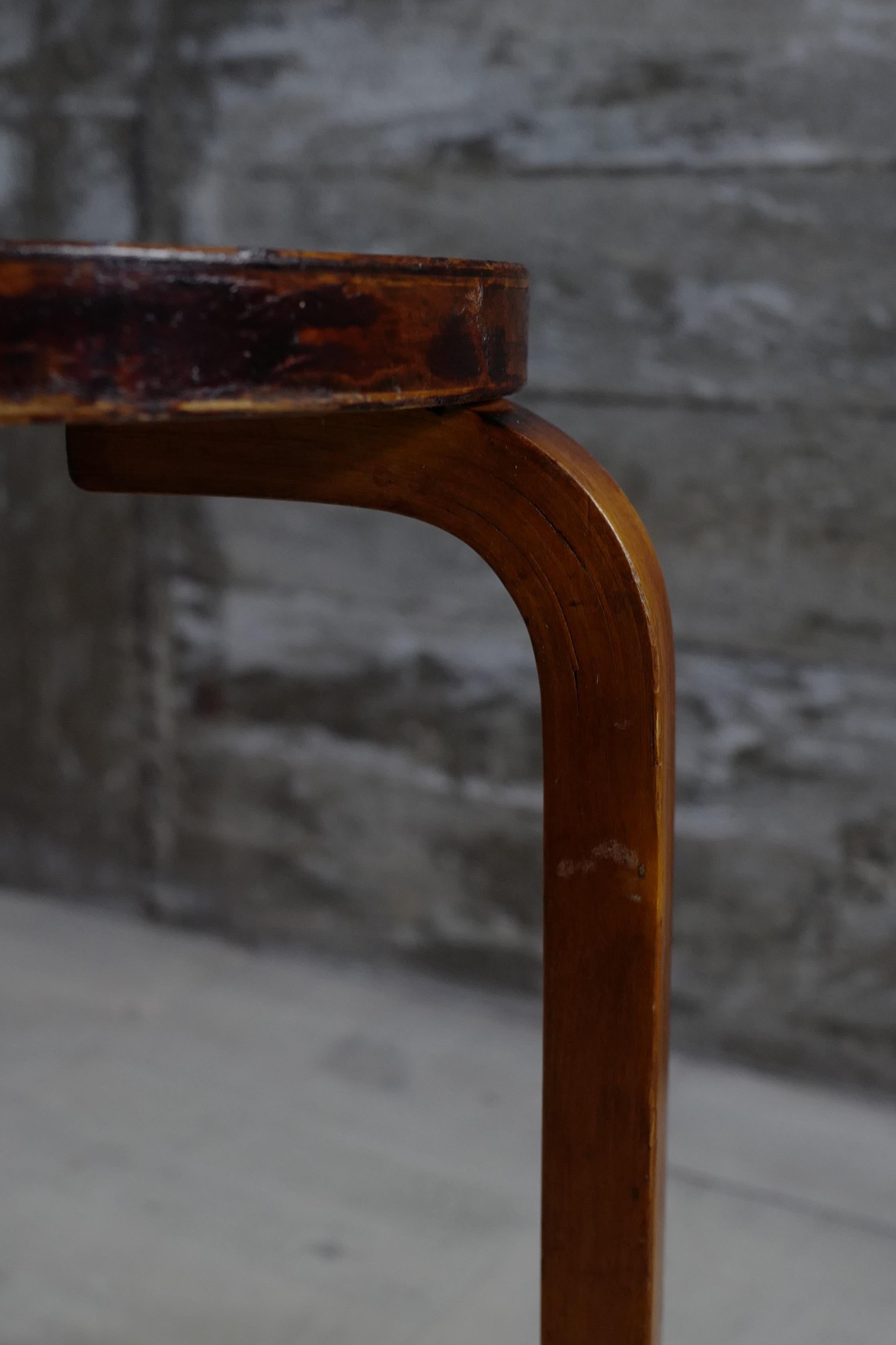 alvar aalto stool60 finmar 30's Karelian birch 3