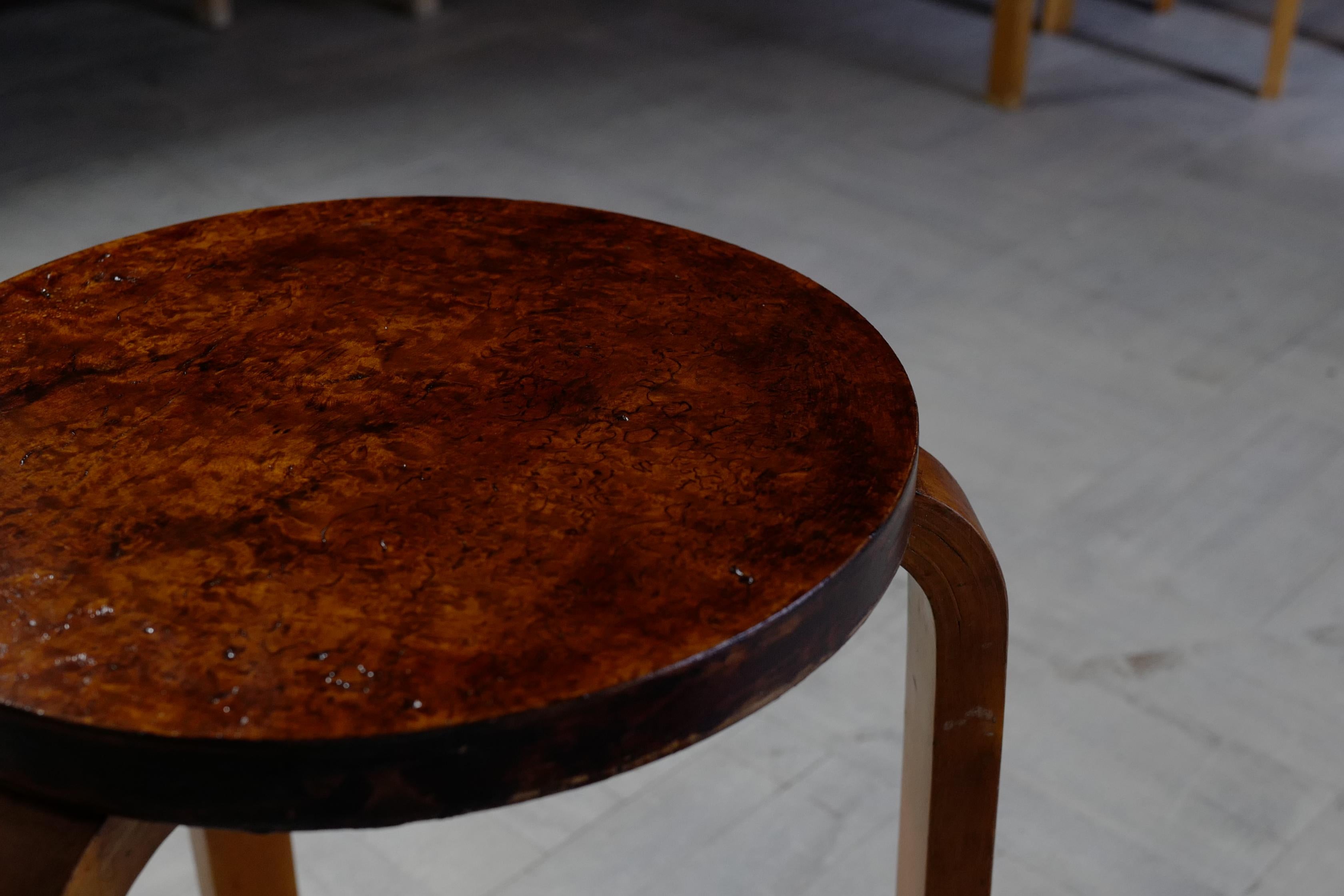 alvar aalto stool60 finmar 30's Karelian birch 10