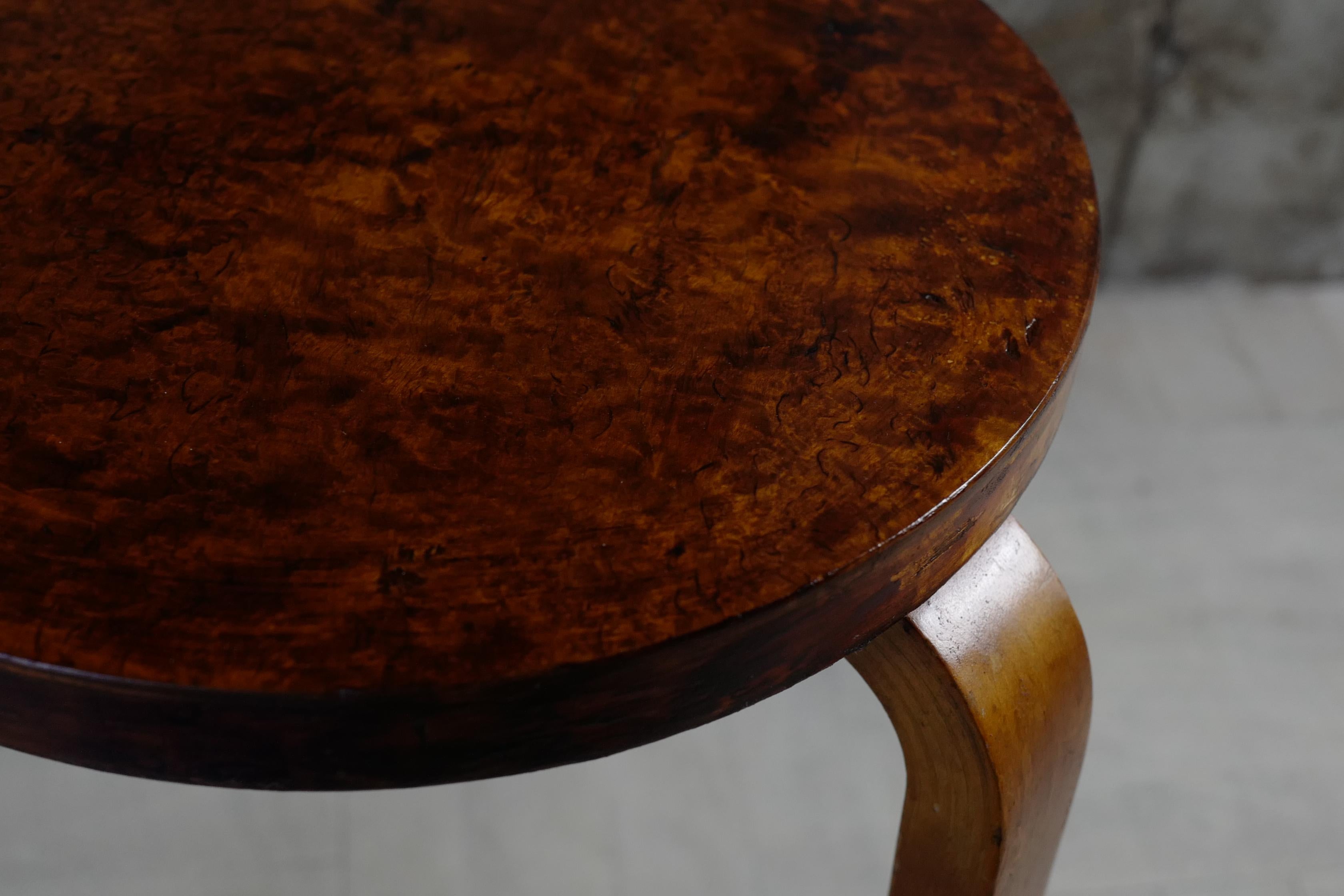 Modern alvar aalto stool60 finmar 30's Karelian birch