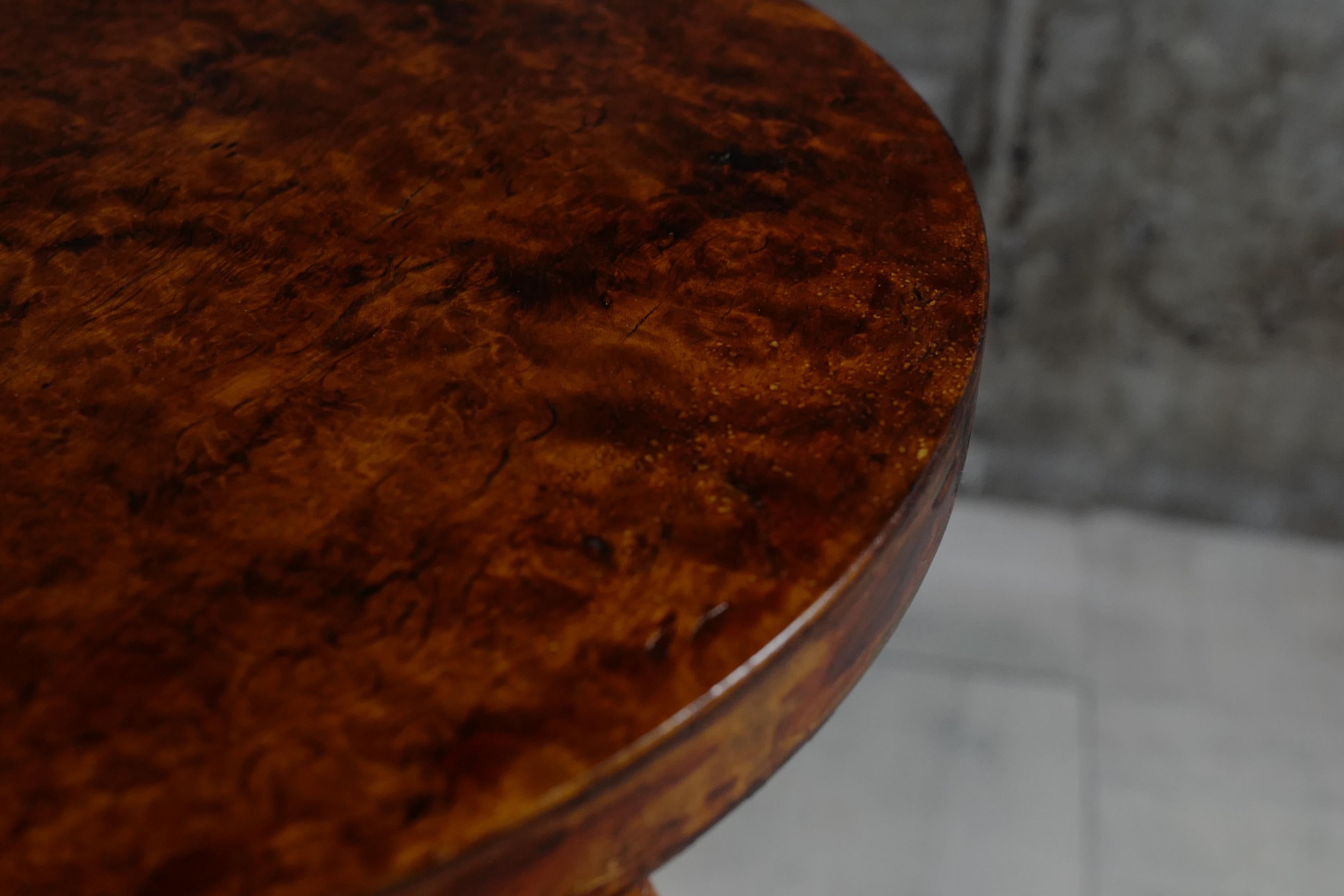 Lacquered alvar aalto stool60 finmar 30's Karelian birch